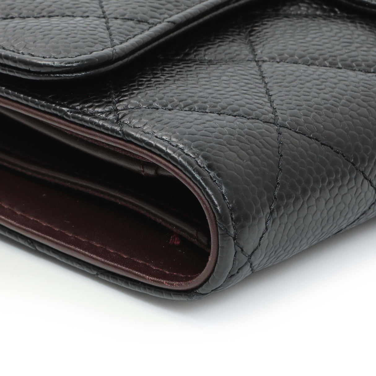 Chanel Black Quilted Caviar Large Flap Wallet Accessories Chanel