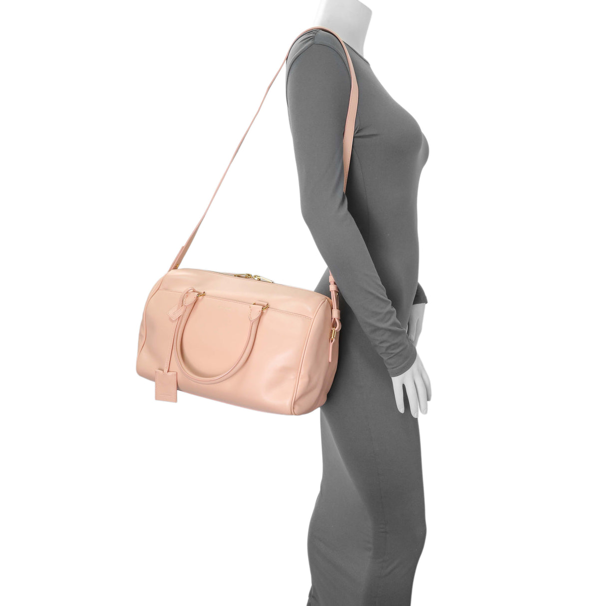 Saint Laurent Peach Calfskin Classic Baby Duffle Handbags Saint Laurent