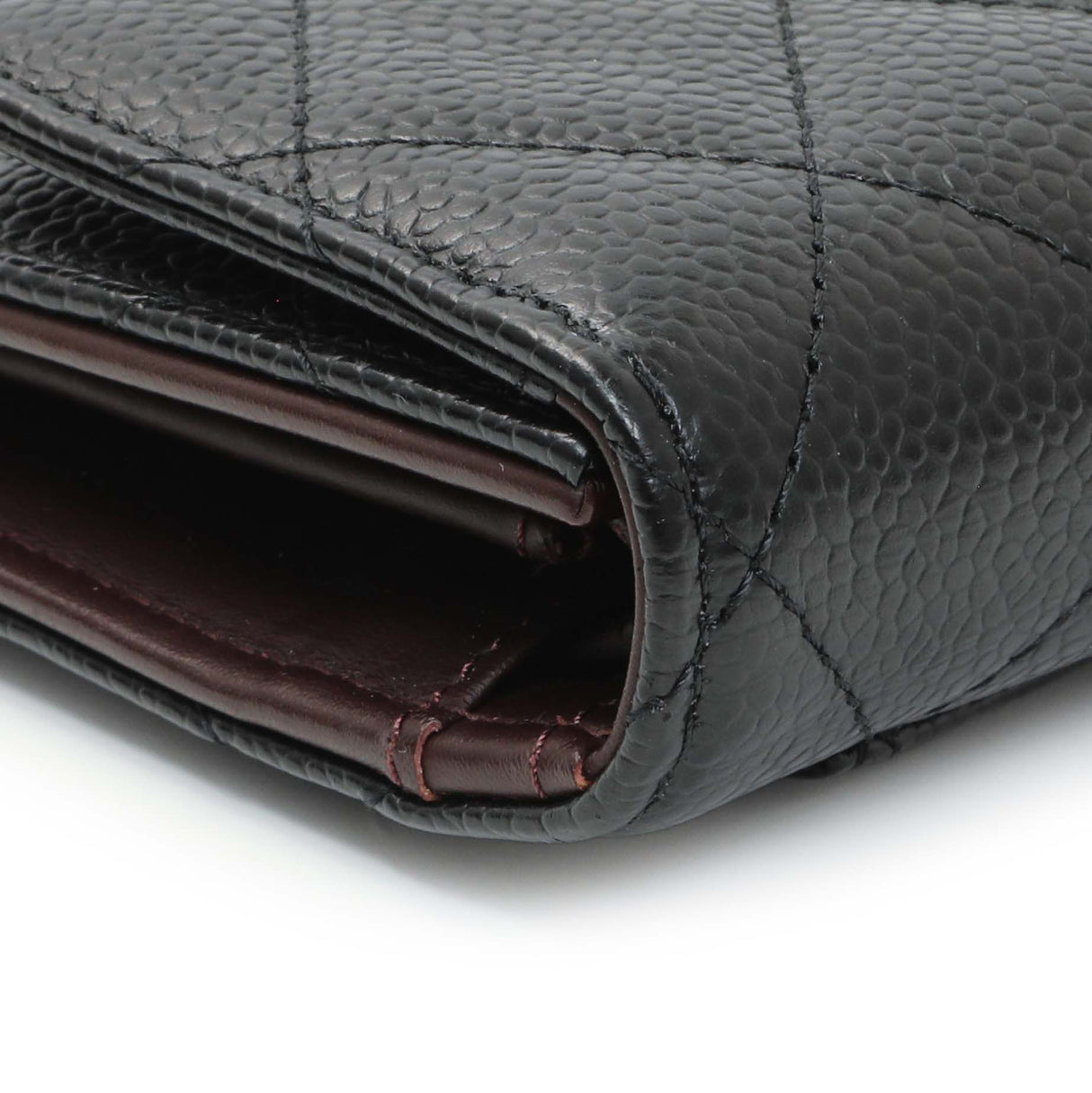 Chanel Black Quilted Caviar Large Flap Wallet Accessories Chanel