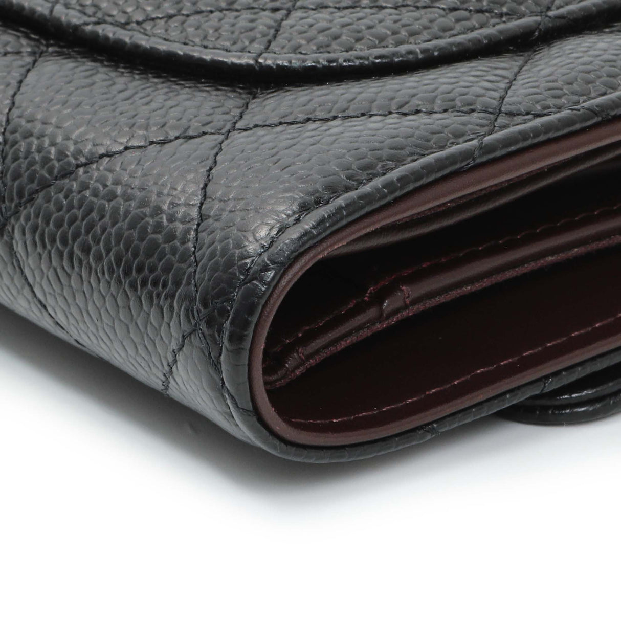 Chanel Black Quilted Caviar Large Flap Wallet Accessories Chanel