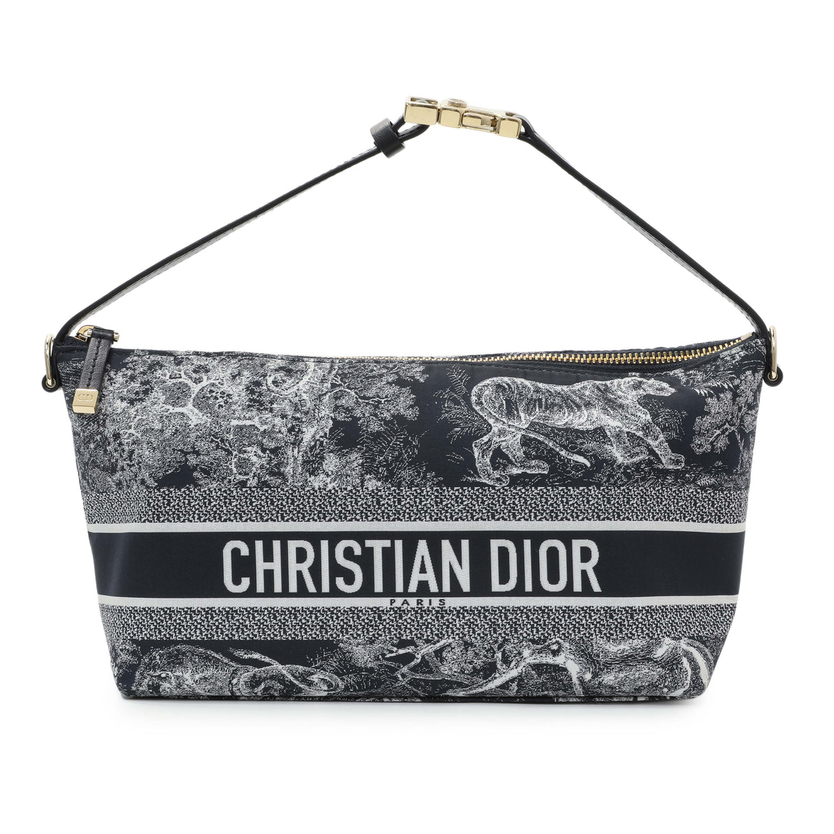 Christian Dior Blue Technical Fabric Toile De Jouy Nomad Pouch Handbags chris
