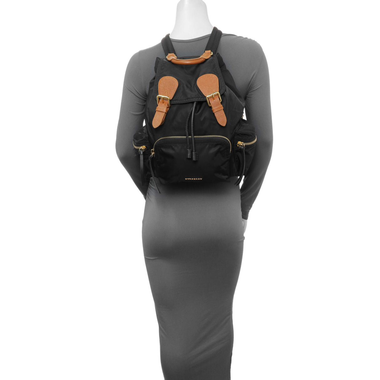 Burberry Black Nylon Medium Rucksack Handbags Burberry