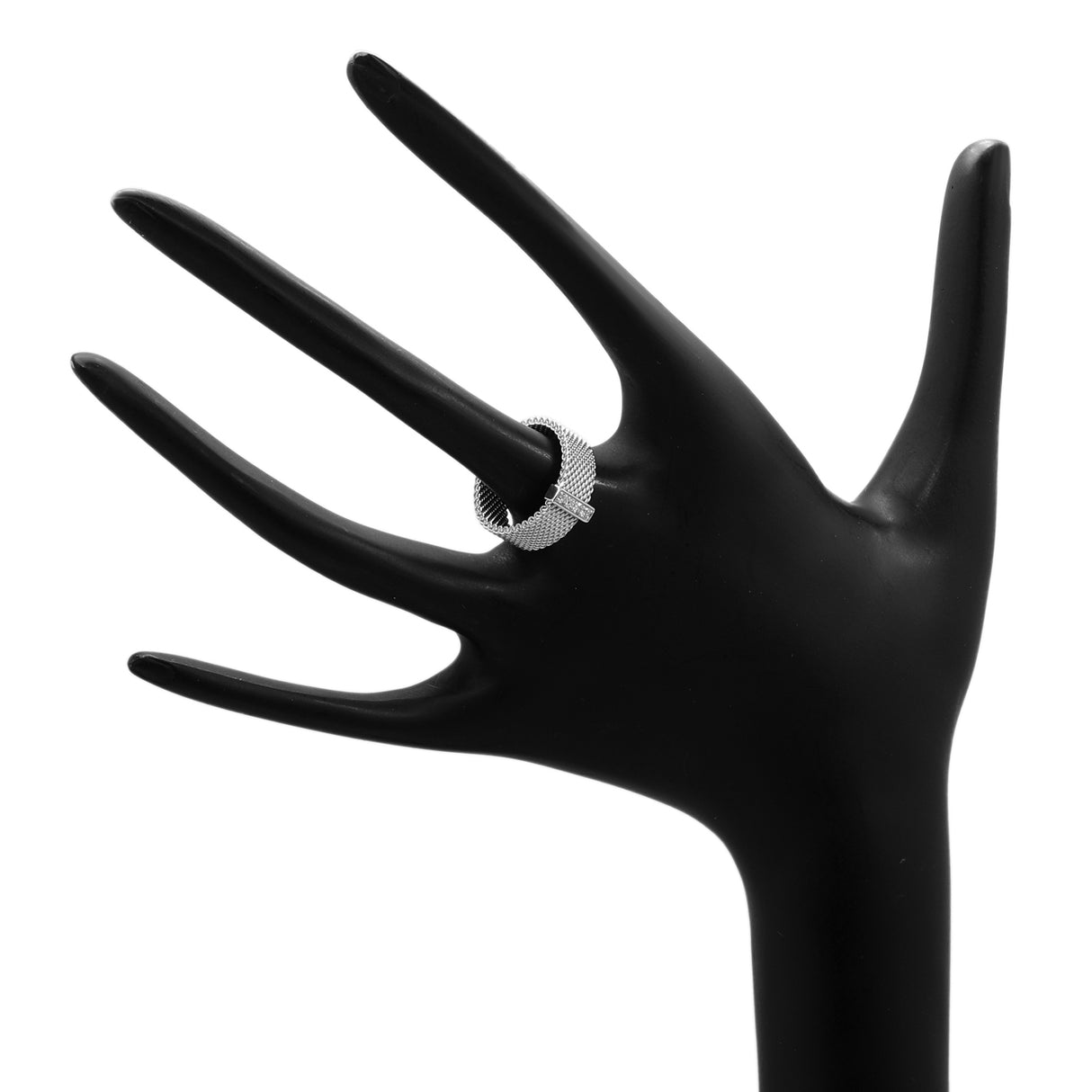 Tiffany & Co. Sterling Silver Diamond Somerset Ring Designer Jewellery Tiffany and Co