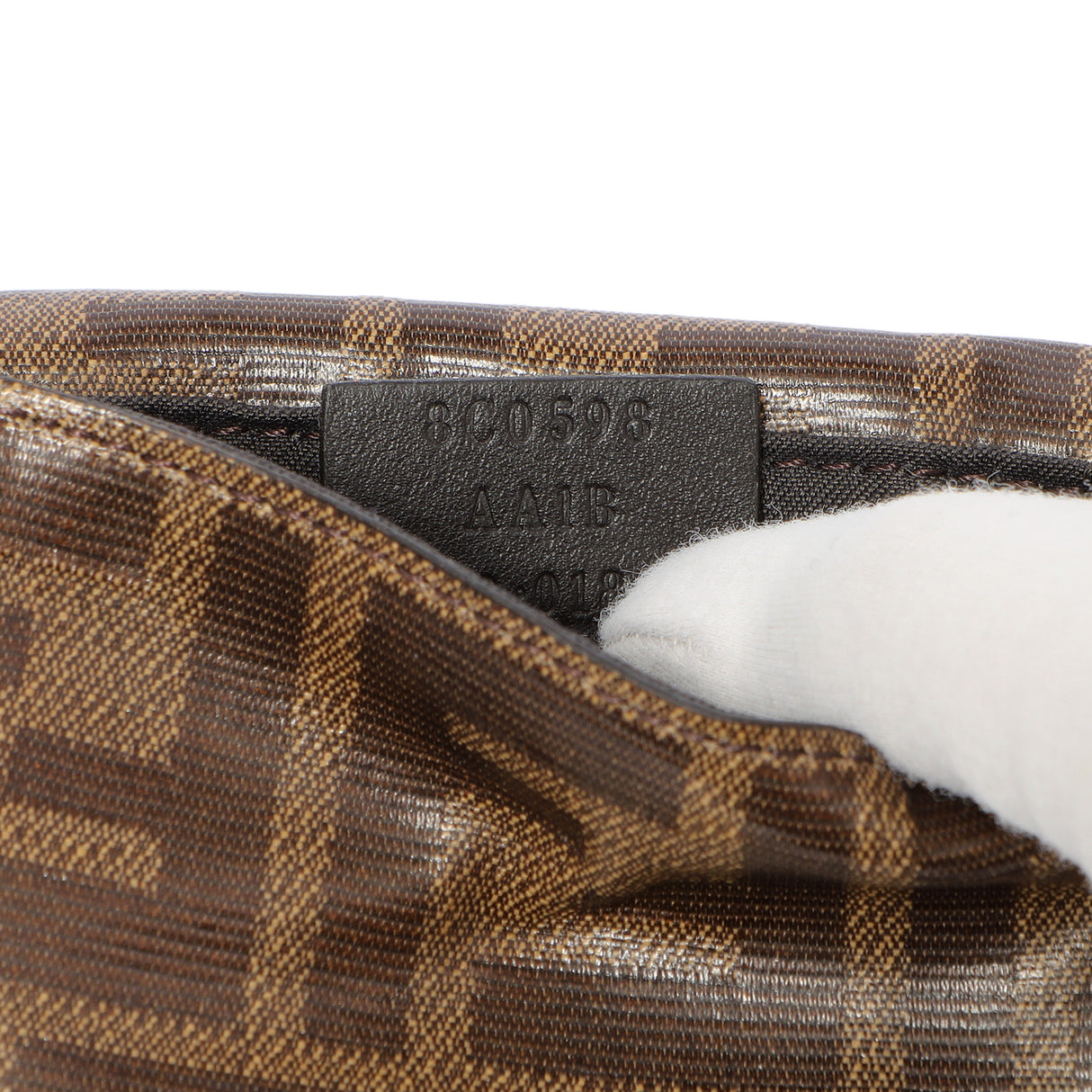 Fendi Glazed Canvas Vitello Century FF 1974 Nano Baguette Belt Bag Handbags Fendi