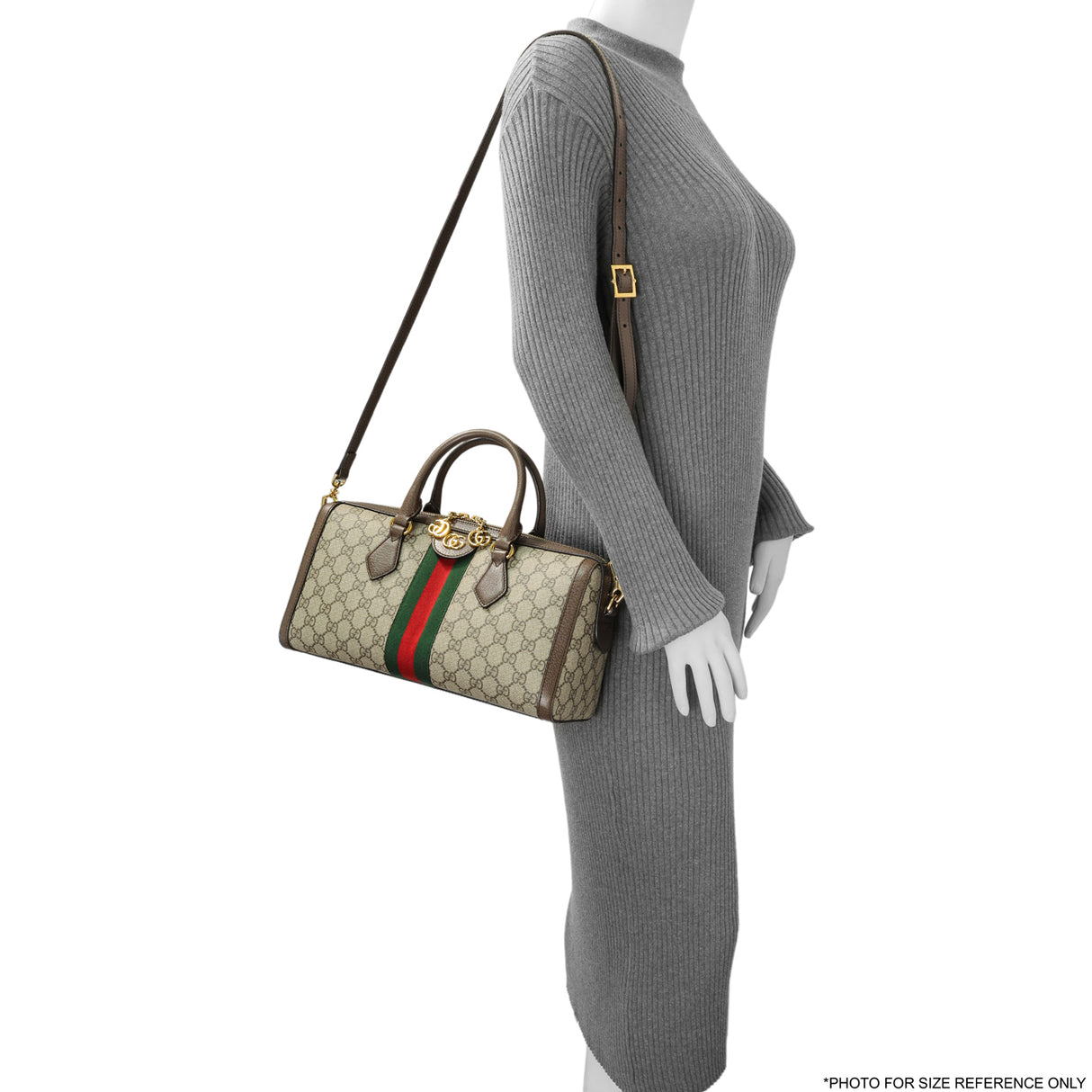 Gucci GG Supreme Monogram Web Medium Ophidia Boston Handbags Gucci