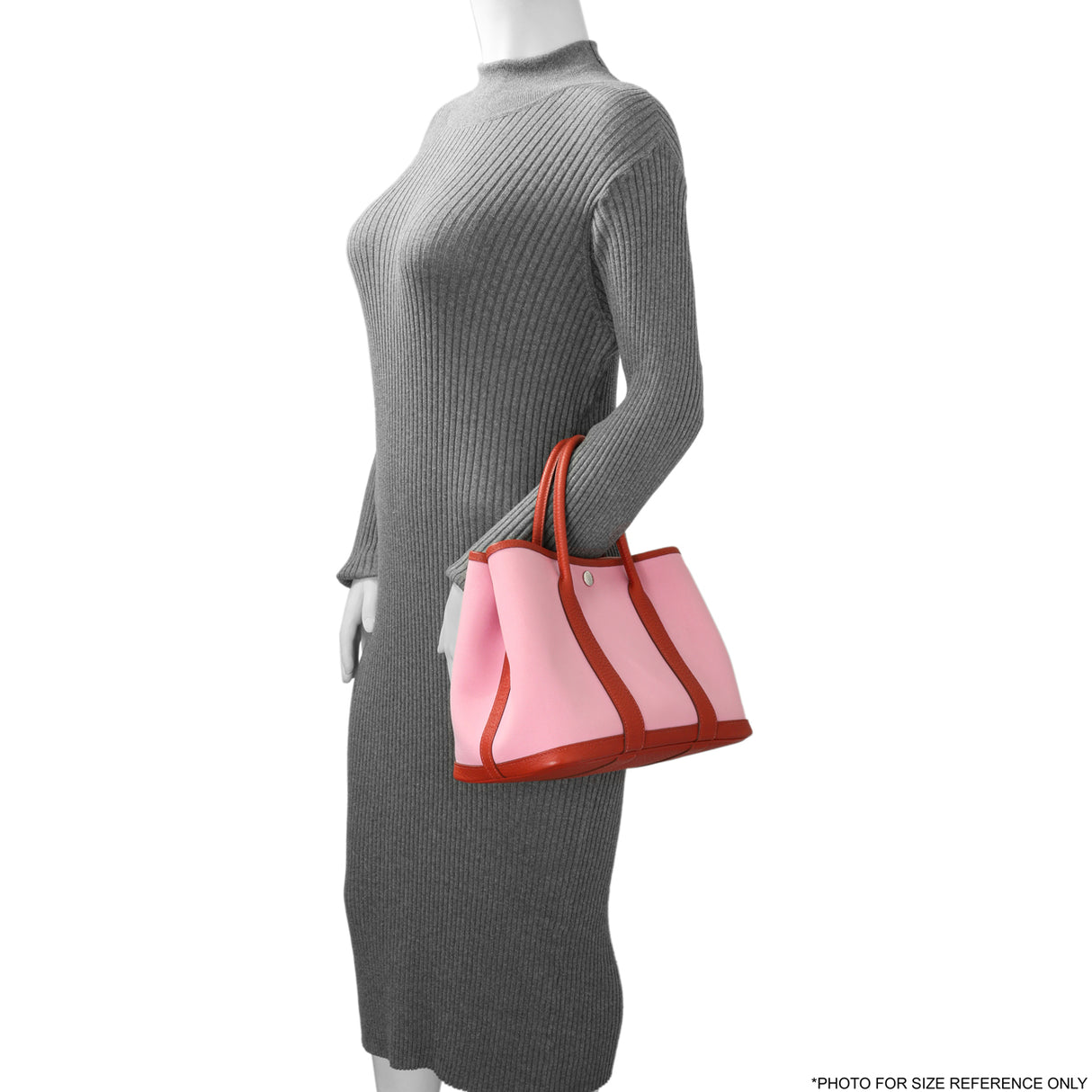 Hermes Rose Sakura Rouge Duchesse Toile Militaire Vache Country Garden Party 30 TPM Handbags Hermes