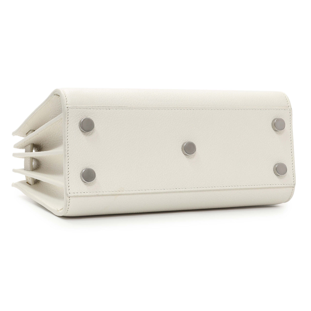 Saint Laurent White Grained Calfskin Nano Sac De Jour Handbags Saint Laurent