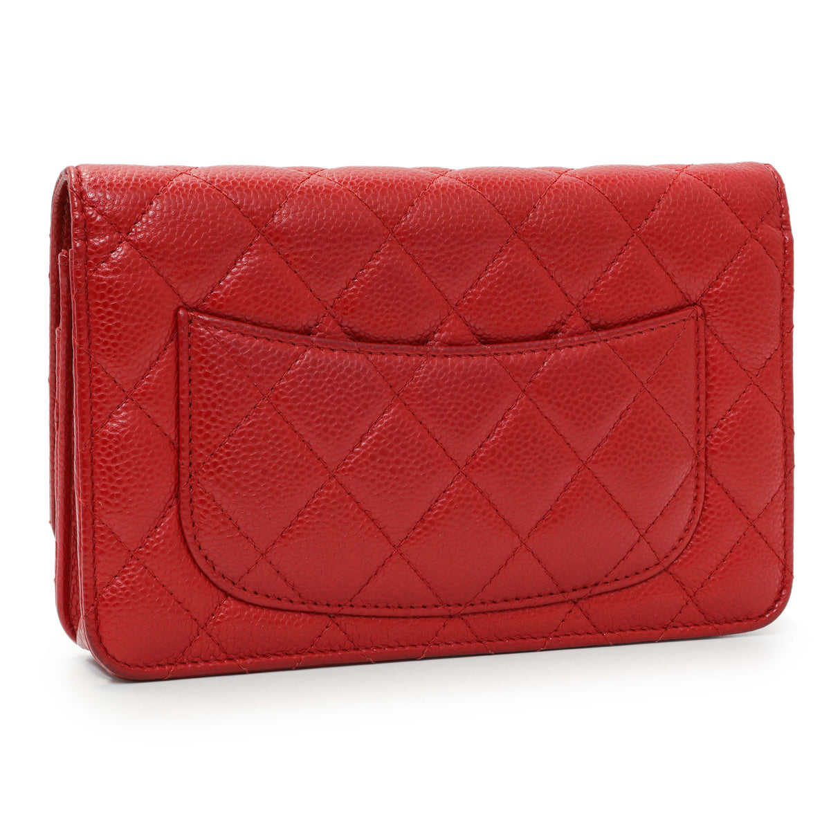 Chanel Red Caviar Classic Wallet On Chain Handbags Chanel