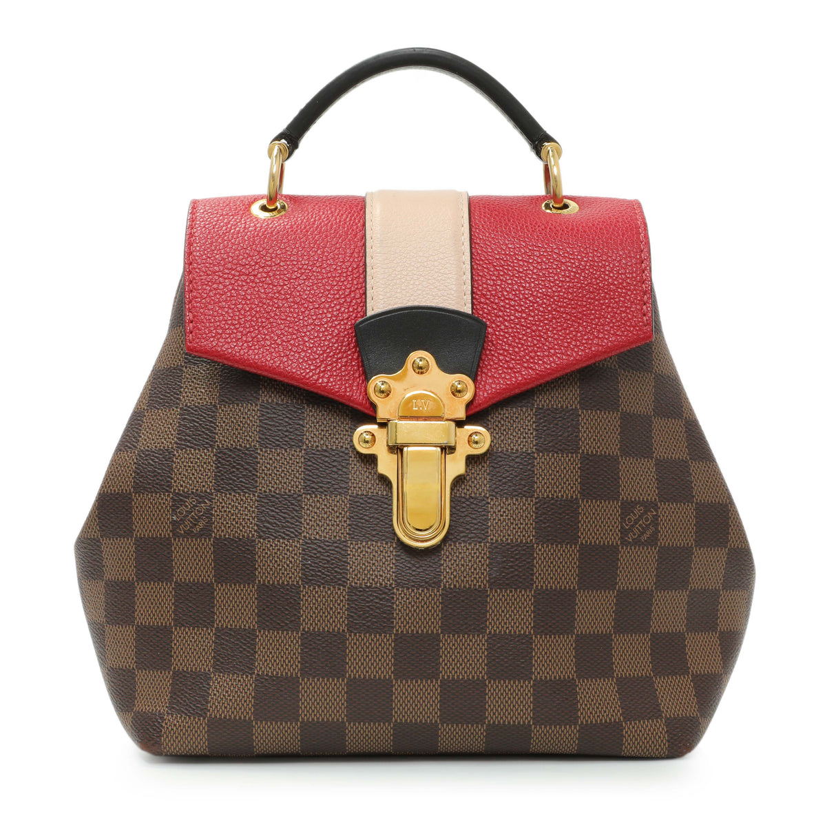 Louis Vuitton Red Damier Ebene Clapton Backpack Handbags Louis Vuitton