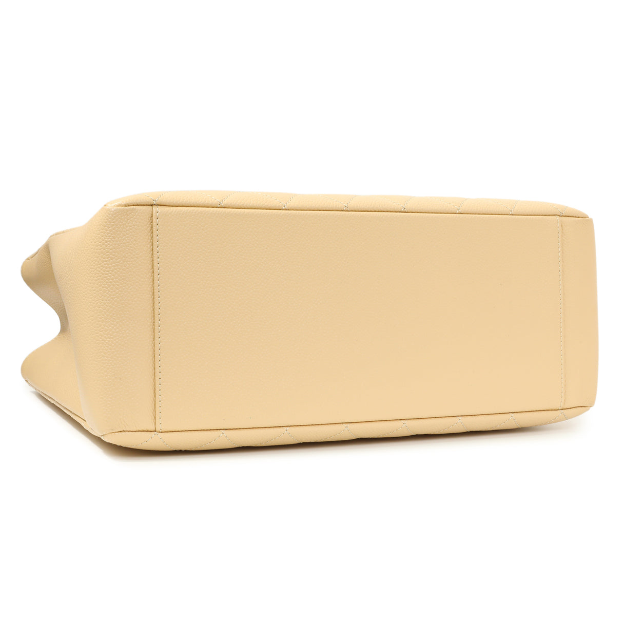 Chanel Beige Quilted Caviar Grand Shopping Tote GST Handbags Chanel