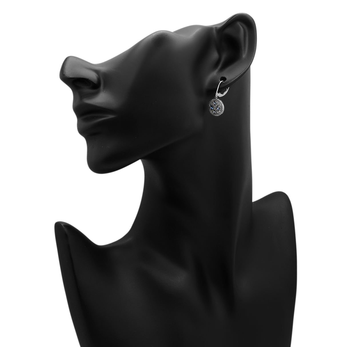 Tiffany & Co. Platinum Diamond Sapphire Cobblestone Earrings Designer Jewellery Tiffany and Co