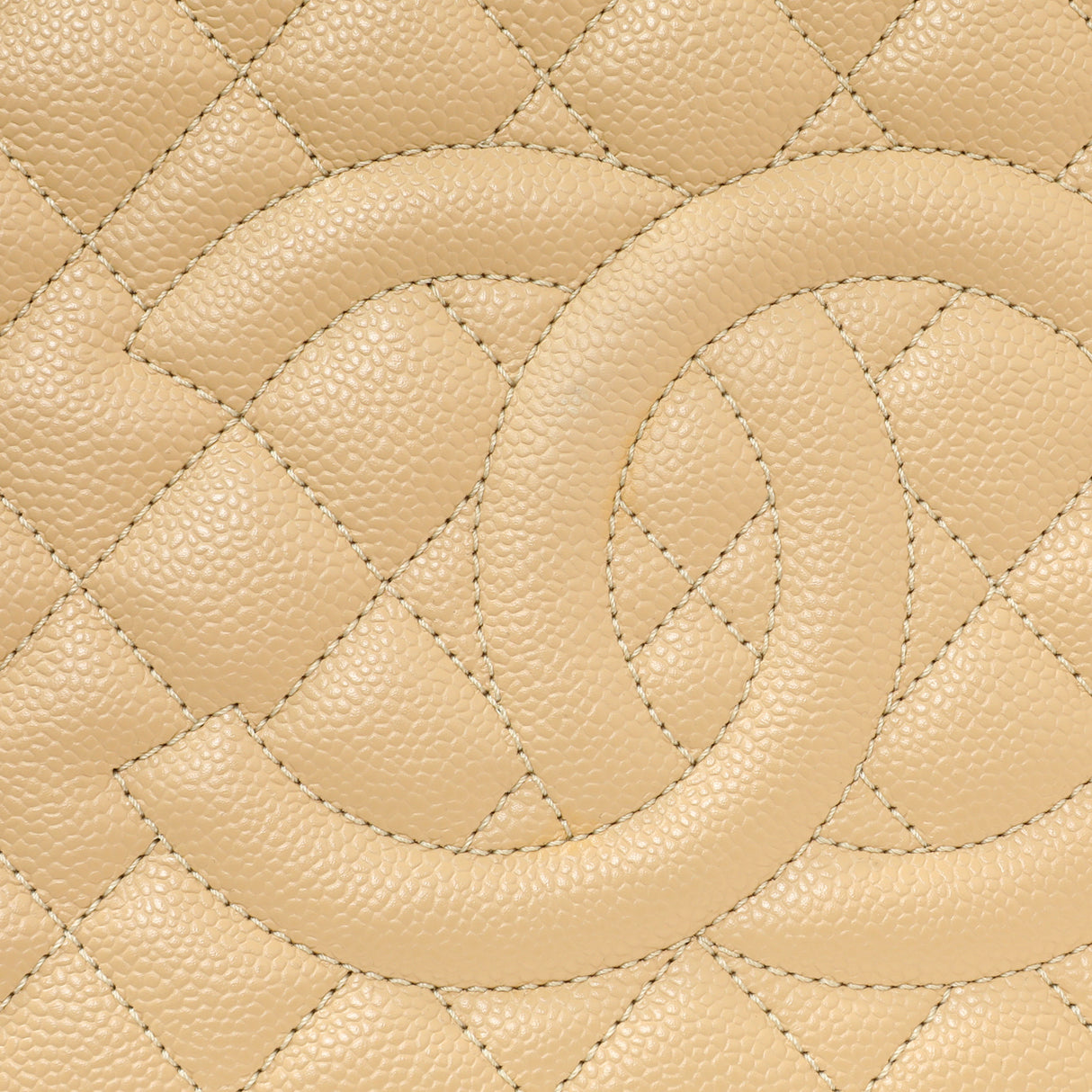 Chanel Beige Quilted Caviar Grand Shopping Tote GST Handbags Chanel