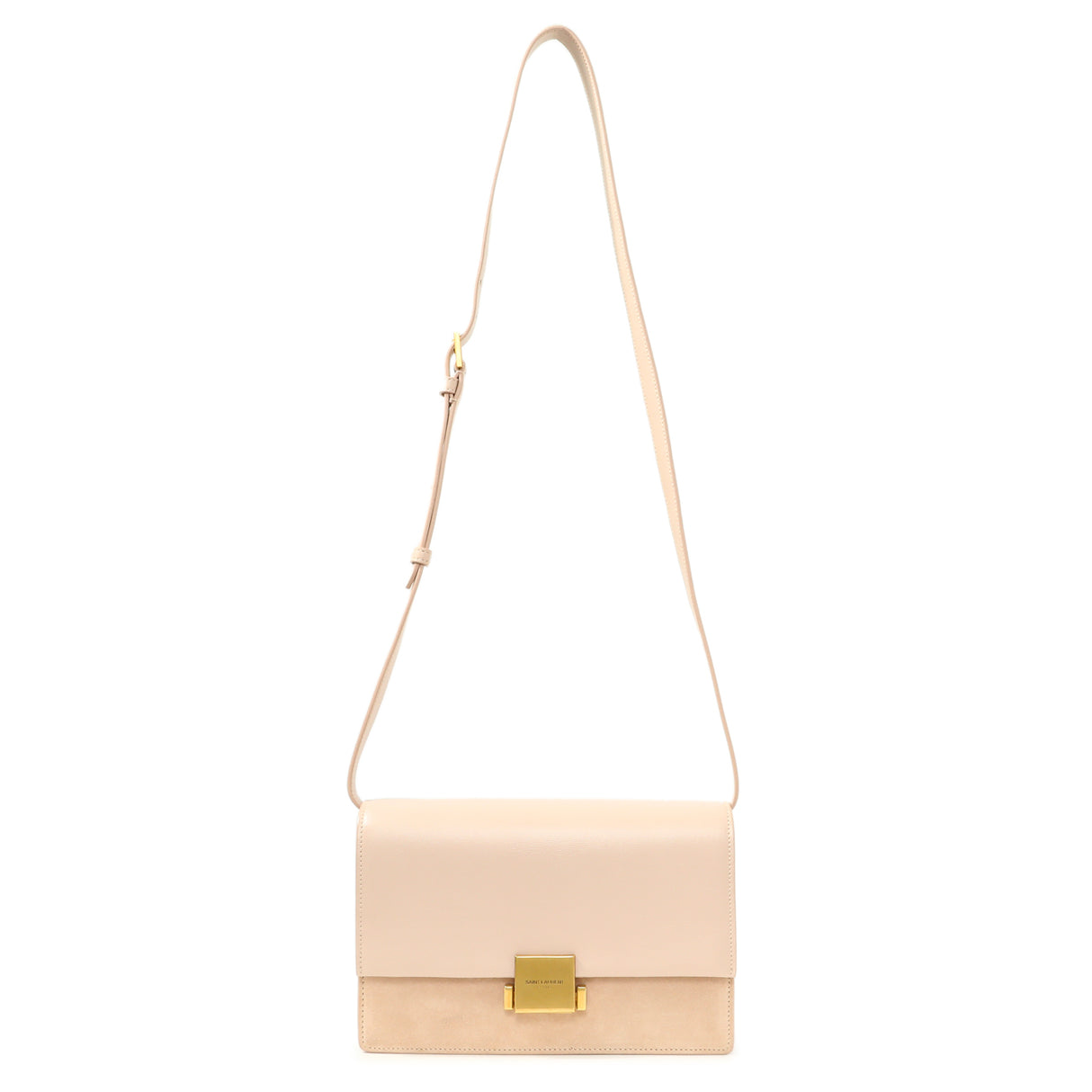 Saint Laurent Marble Pink Smooth Calfskin Suede Medium Bellechasse Bag Handbags Saint Laurent