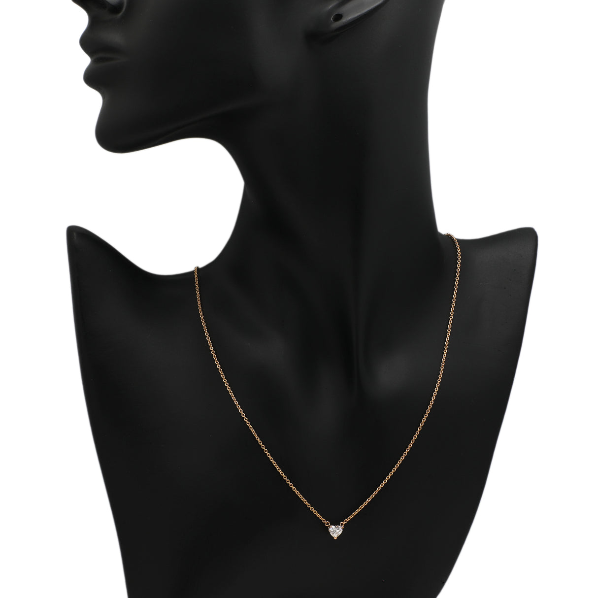 18K Rose Gold 0.51 Carat Heart Diamond Pendant Fine Jewellery Modaselle
