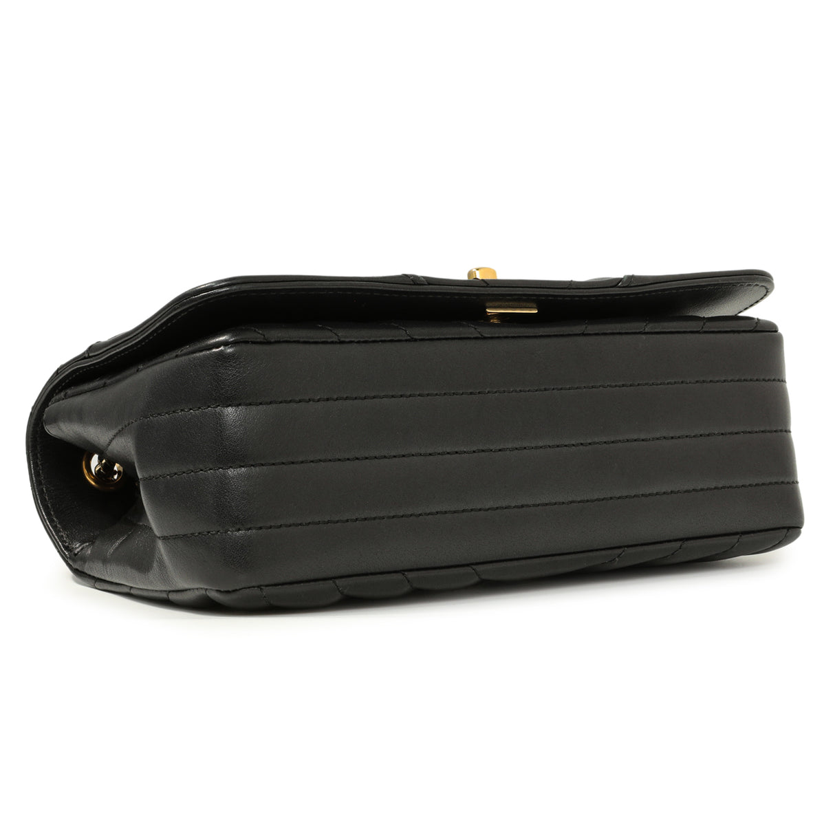 Chanel Black Chevron Quilted Calfskin Mini Statement Flap Handbags Chanel