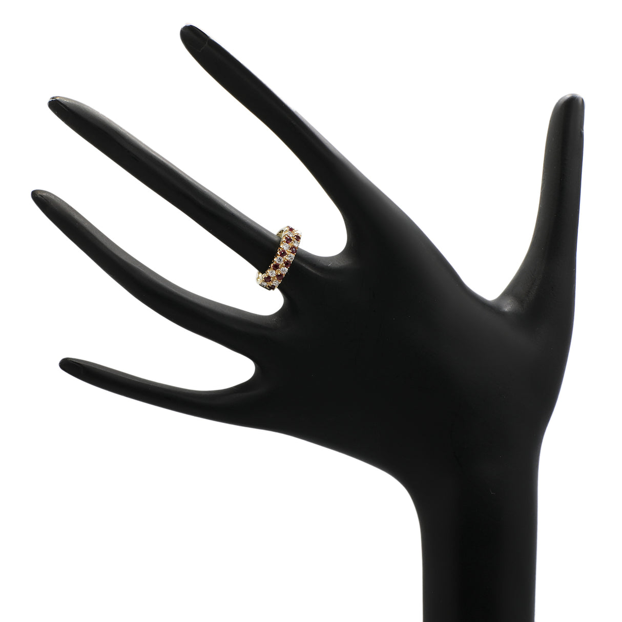 14K Yellow Gold Ruby Diamond Ring Fine Jewellery Modaselle