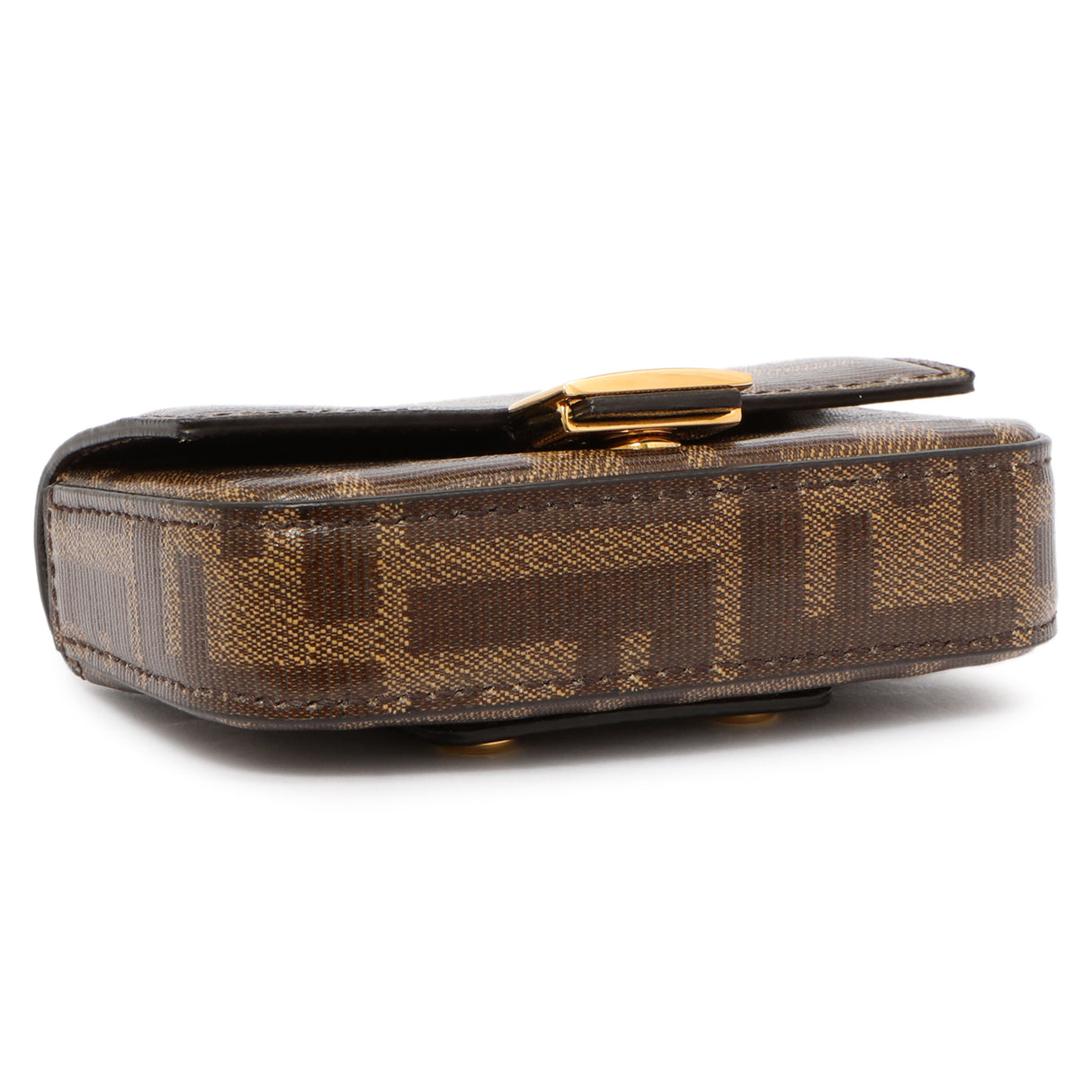 Fendi Glazed Canvas Vitello Century FF 1974 Nano Baguette Belt Bag Handbags Fendi