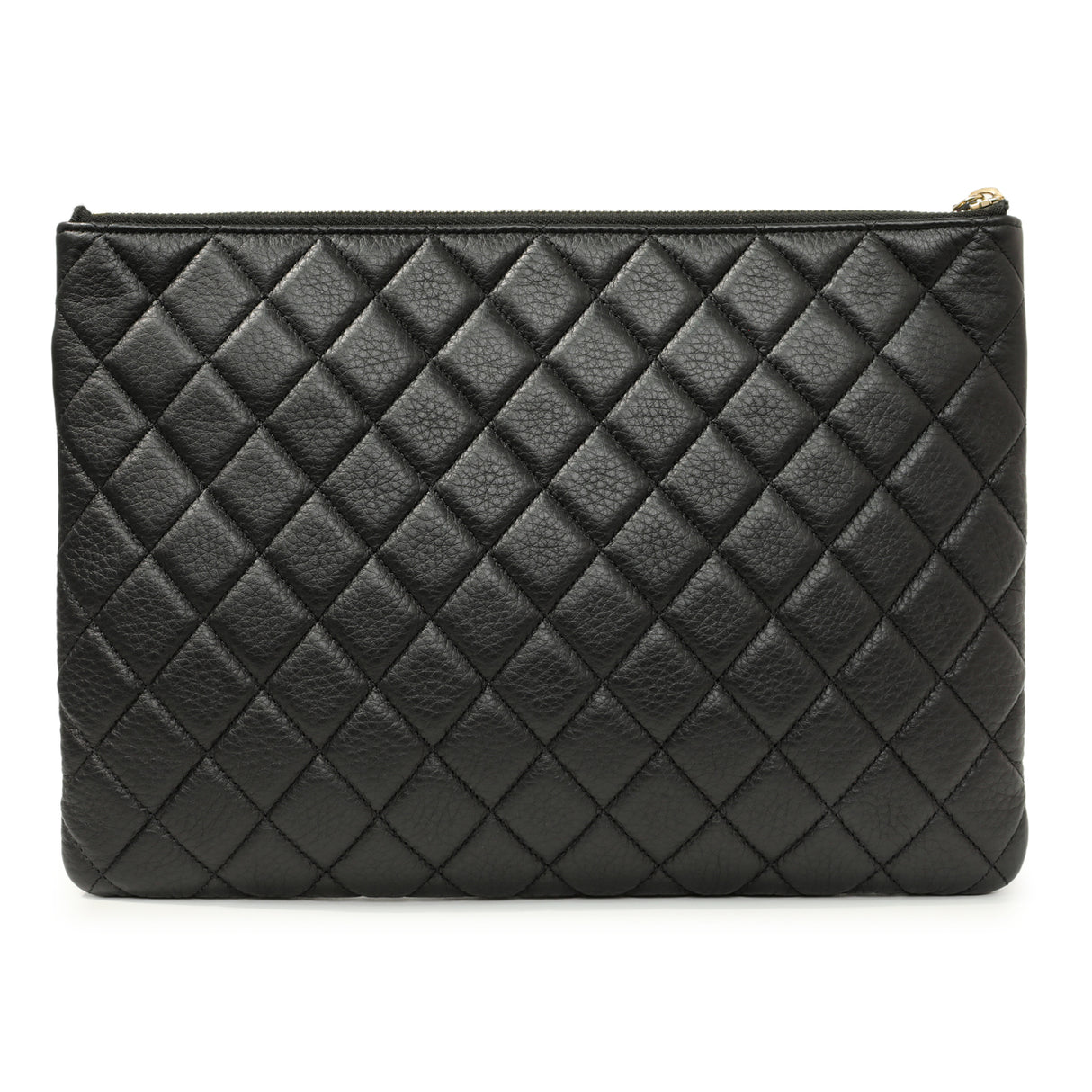 Grained Black Quilted Calfskin Archi Chic Cosmetic Case Accessories Chanel
