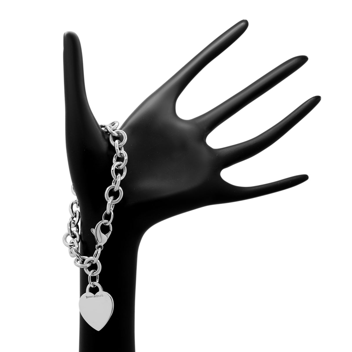 Tiffany & Co. Sterling Silver Heart Tag Charm Bracelet Designer Jewellery Tiffany and Co