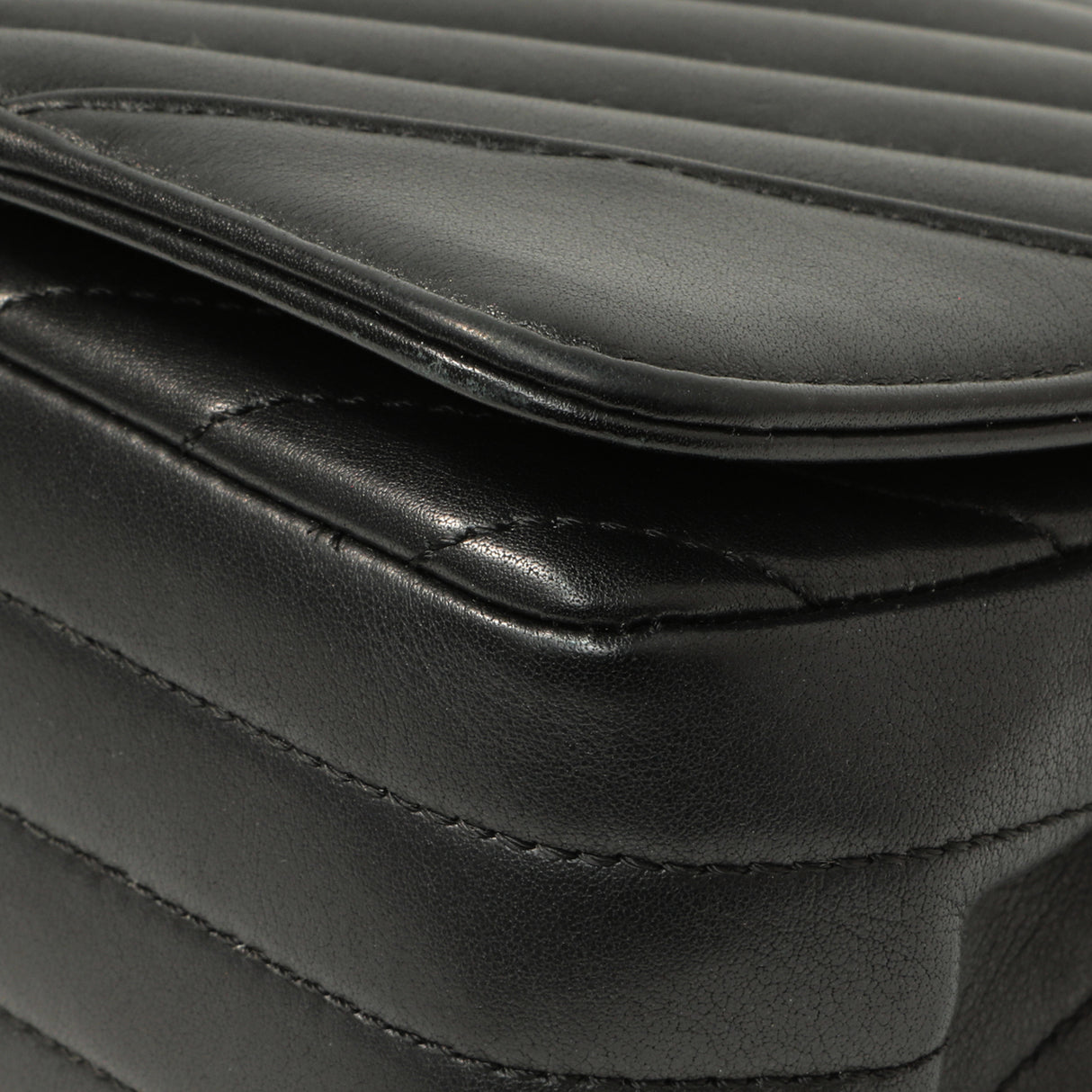 Chanel Black Chevron Quilted Calfskin Mini Statement Flap Handbags Chanel