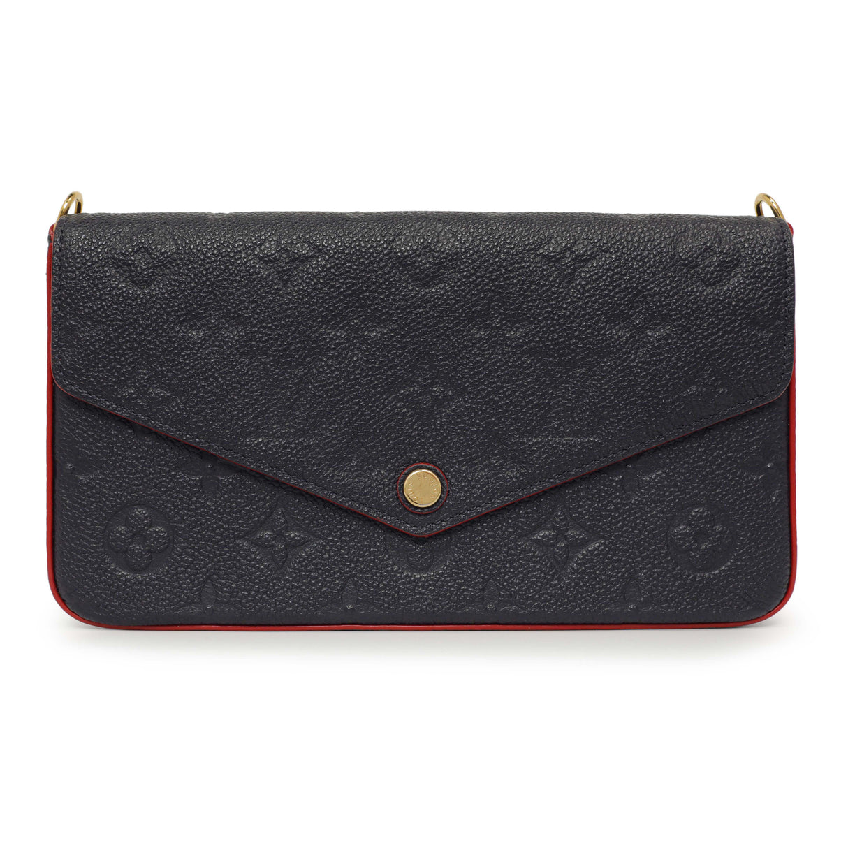 Louis Vuitton Marine Rouge Empreinte Pochette Felicie Chain Wallet Handbags Louis Vuitton