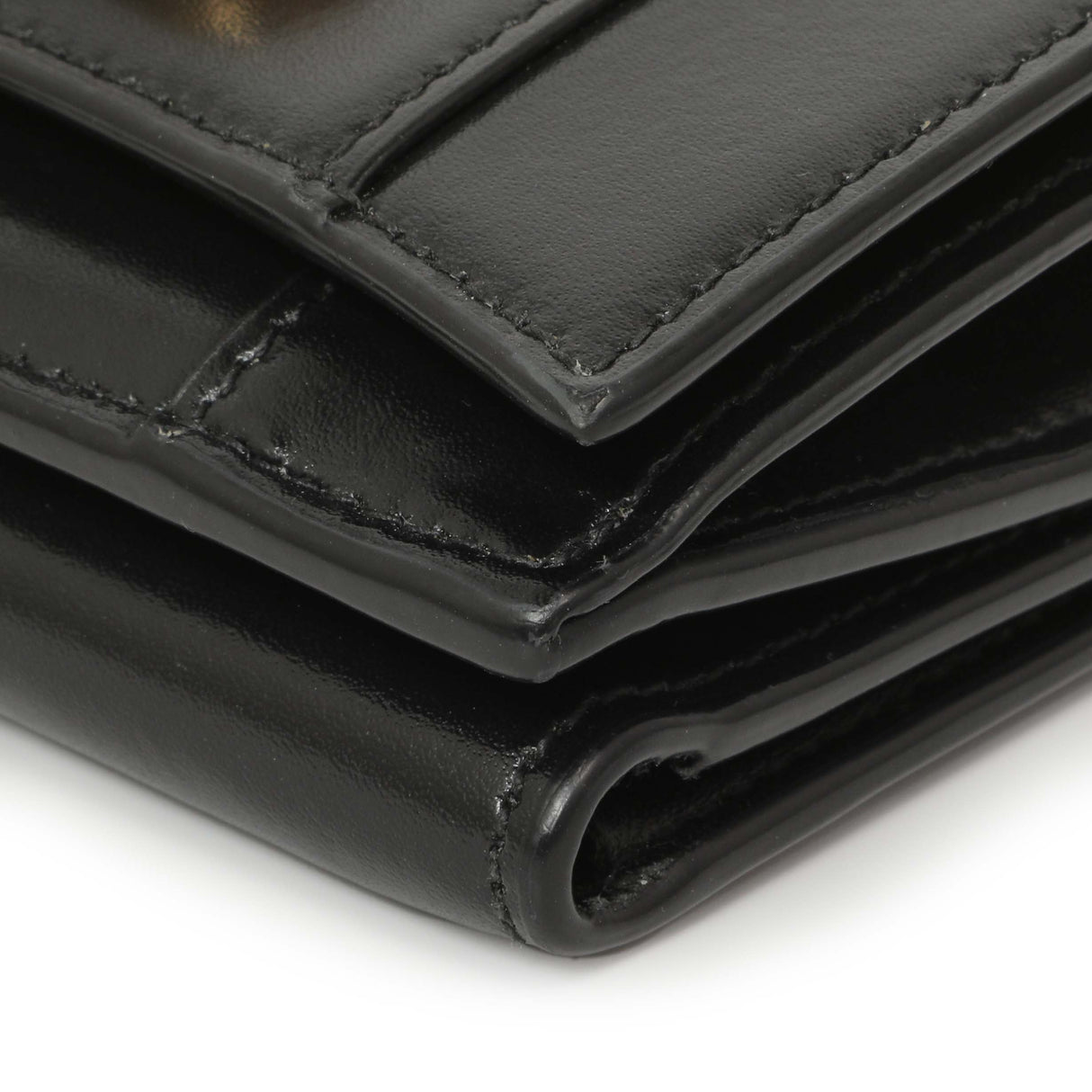 Balenciaga Black Calfskin Hourglass Mini Wallet Accessories Balenciaga