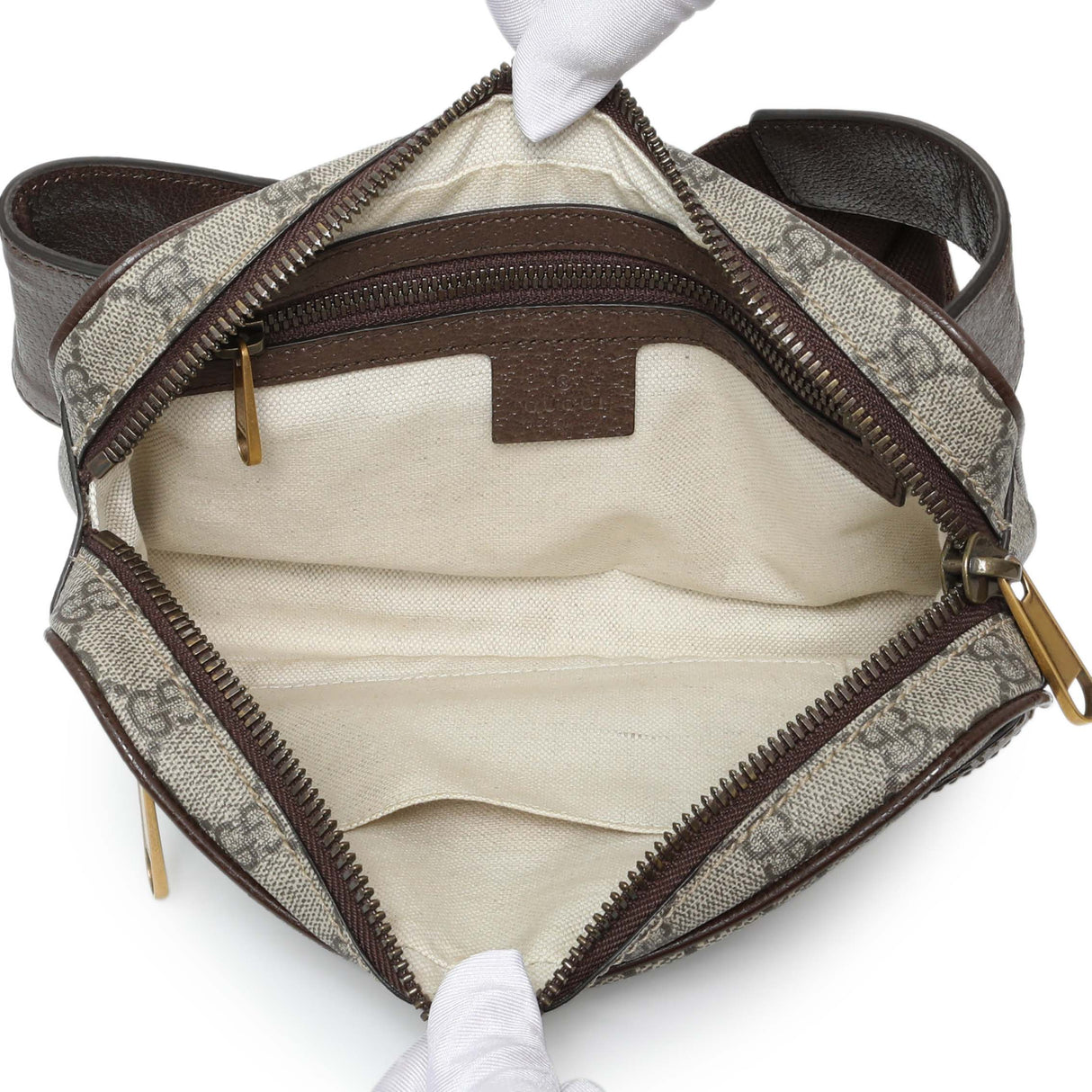 Gucci Brown Soft GG Supreme Monogram Medium Ophidia Belt Bag Handbags Gucci