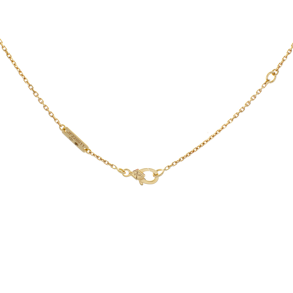 Van Cleef & Arpels 18K Yellow Gold Diamond Vintage Alhambra Pendant Necklace Designer Jewellery Van Cleef and Arpels