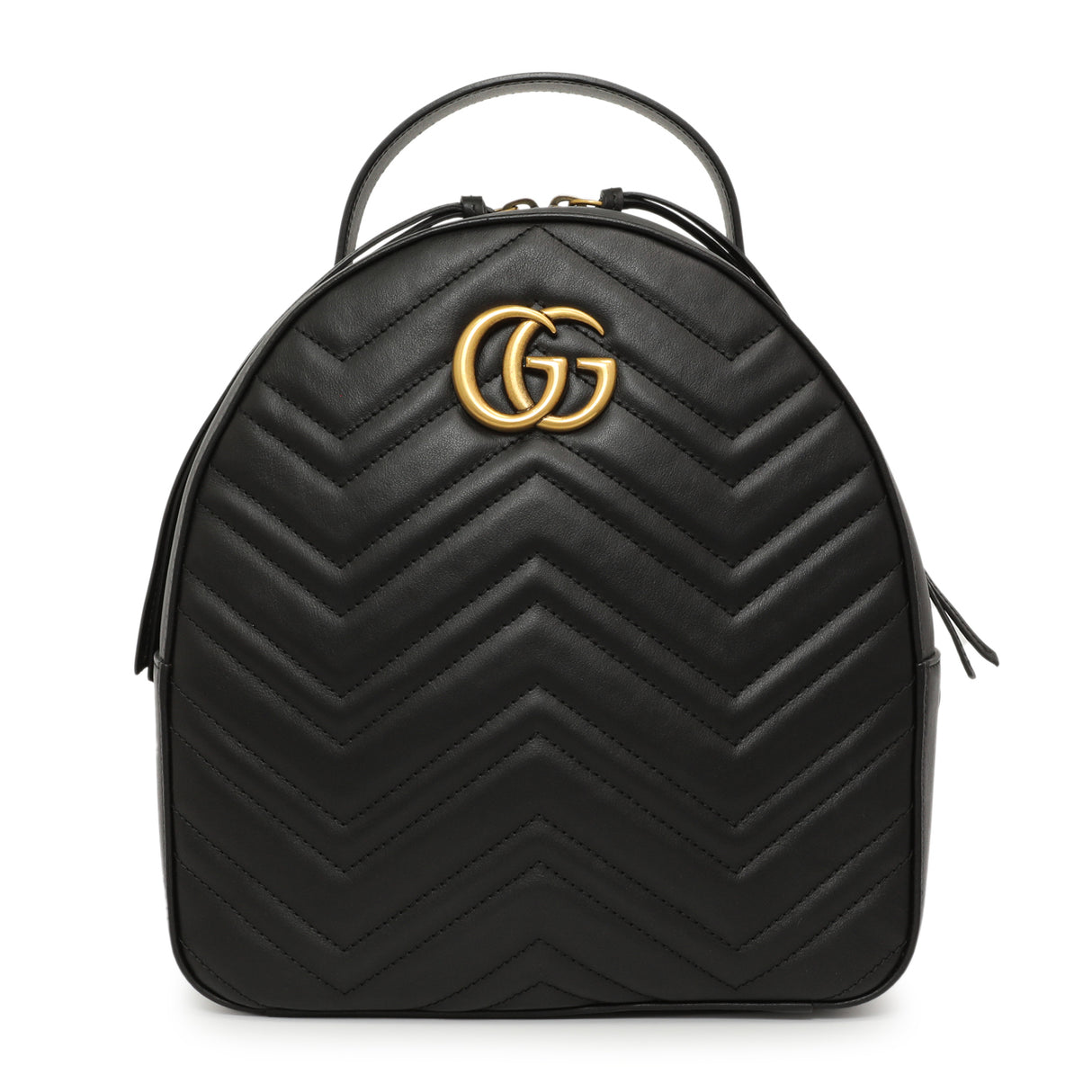 Gucci Black Calfskin Matelasse GG Marmont Backpack Handbags Gucci