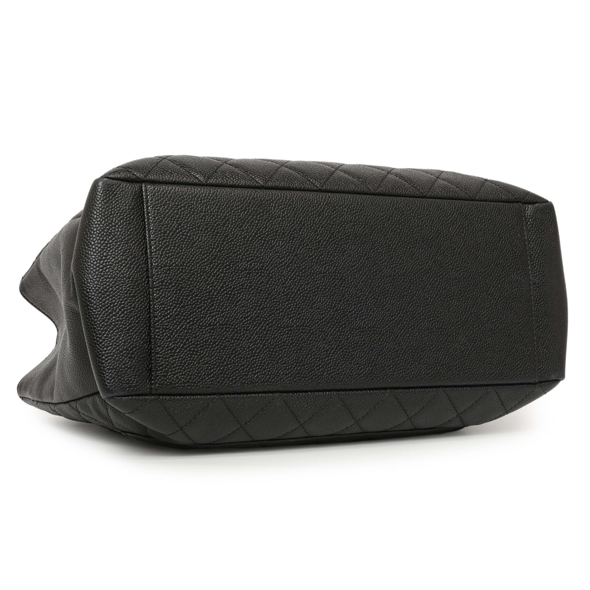 Chanel Black Quilted Caviar Grand Shopping Tote GST Handbags Chanel