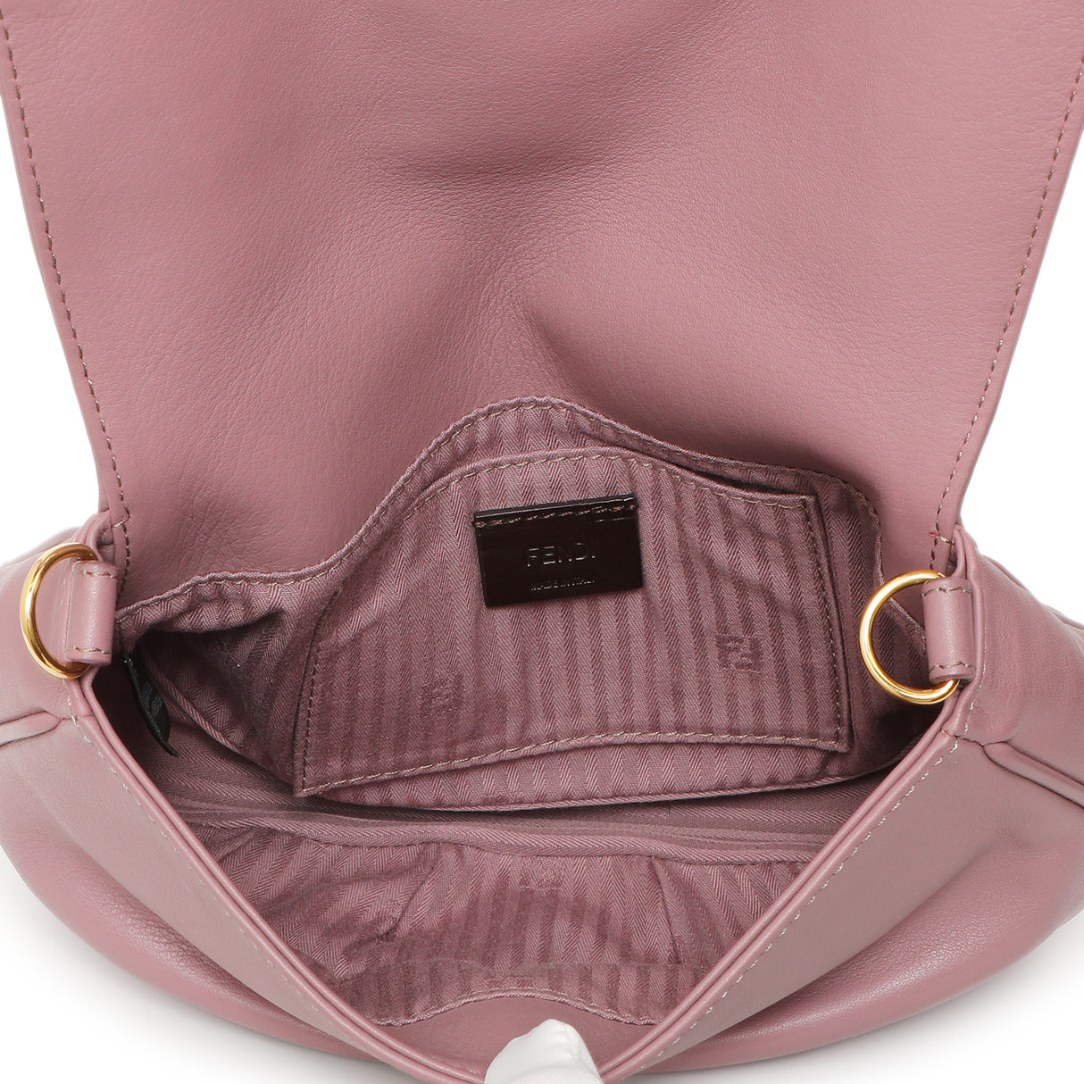 Fendi Vitello Flamingo Fendista Pouchette Crossbody Handbags Fendi