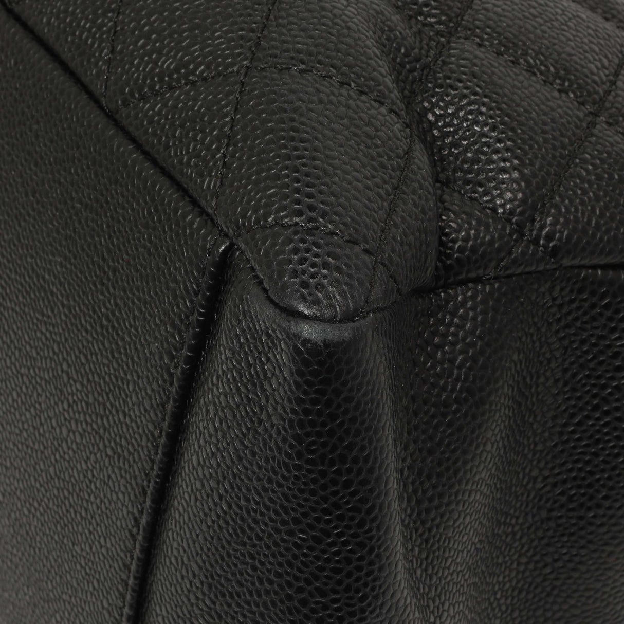 Chanel Black Quilted Caviar Grand Shopping Tote GST Handbags Chanel