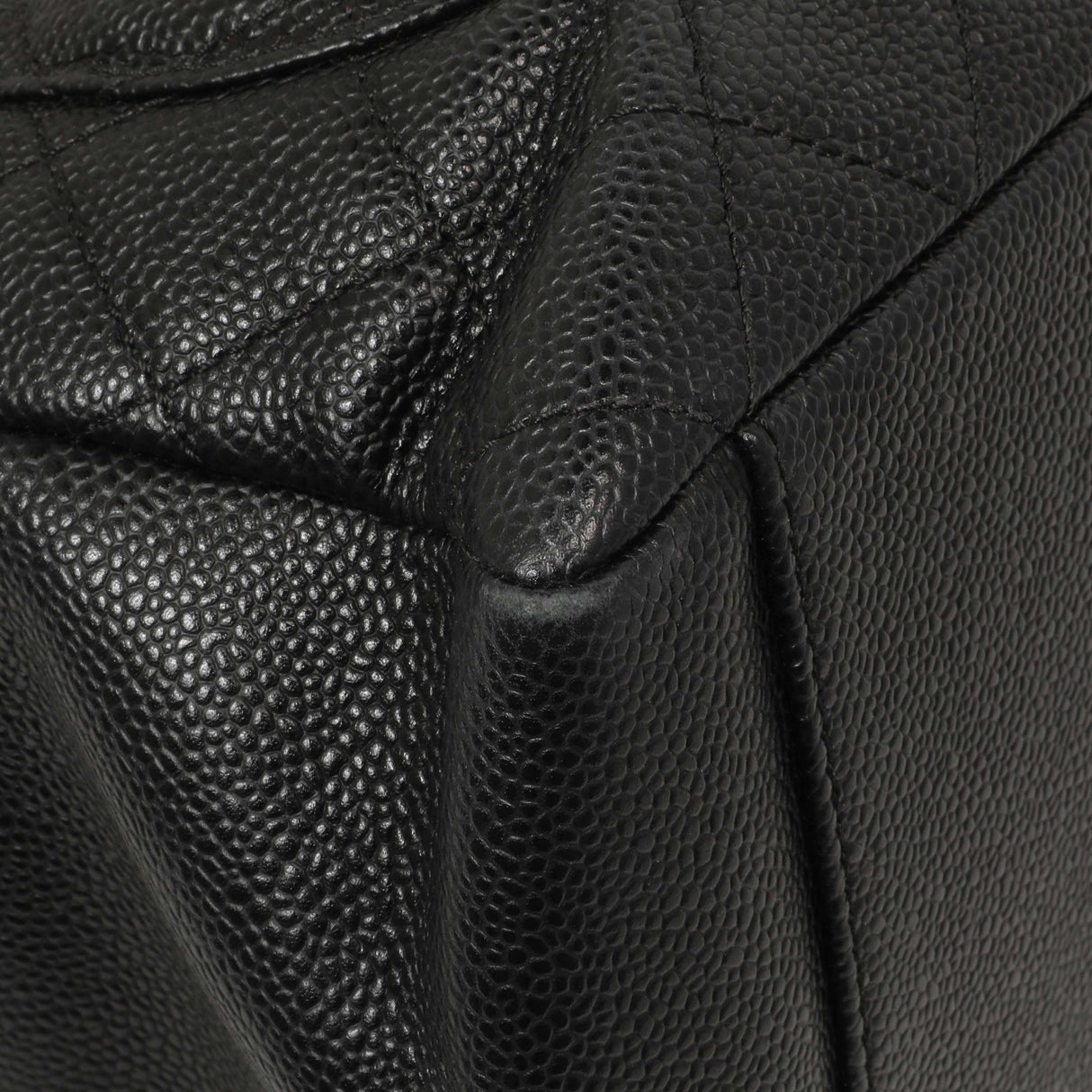Chanel Black Quilted Caviar Grand Shopping Tote GST Handbags Chanel