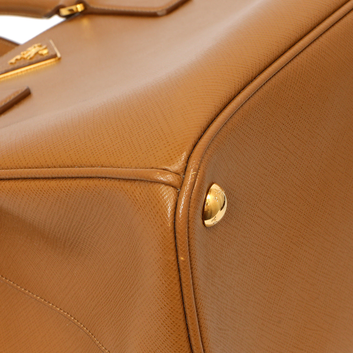 Prada Caramel Saffiano Medium Galleria Double Zip Tote Handbags Prada
