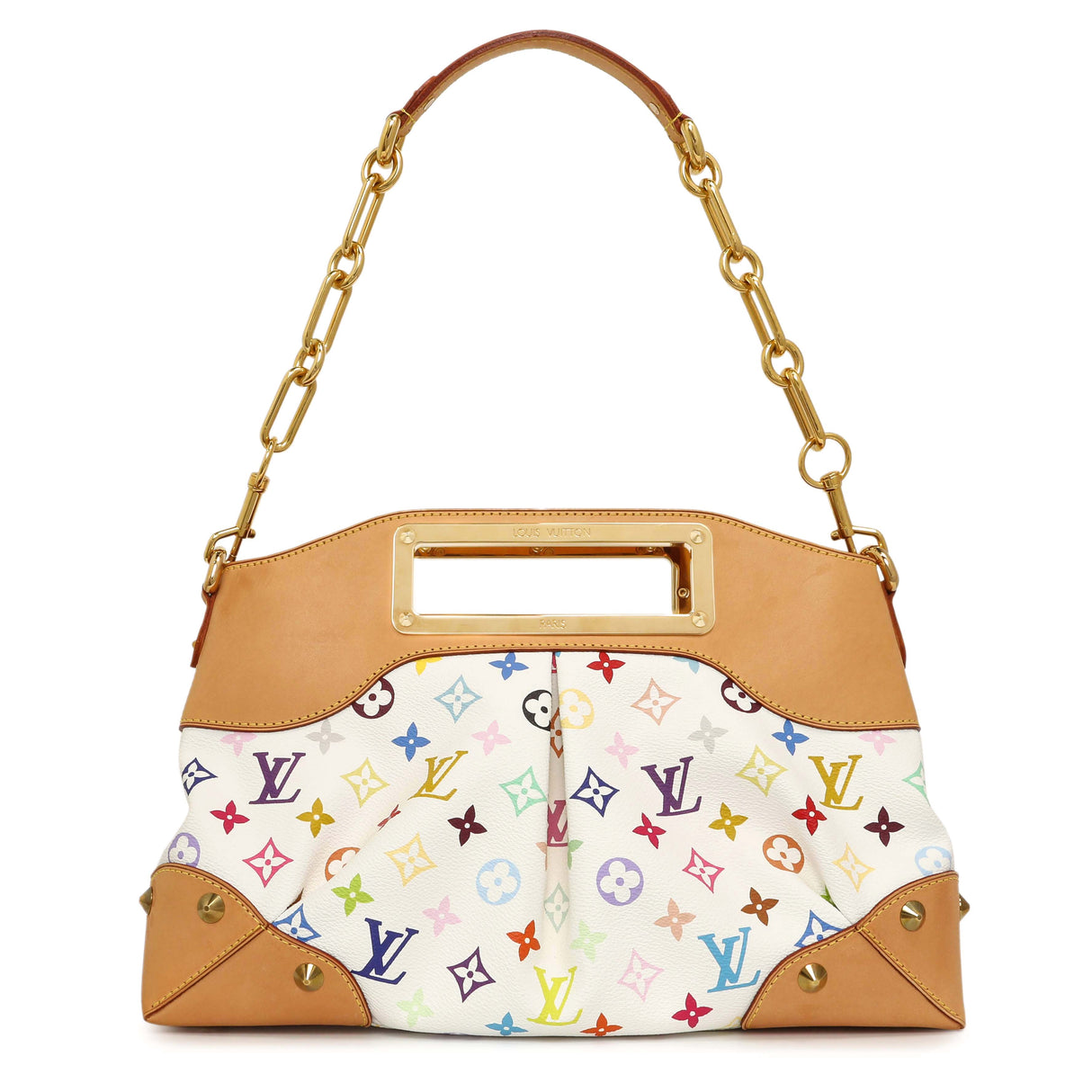 Louis Vuitton White Multicolor Judy MM Handbags Louis Vuitton