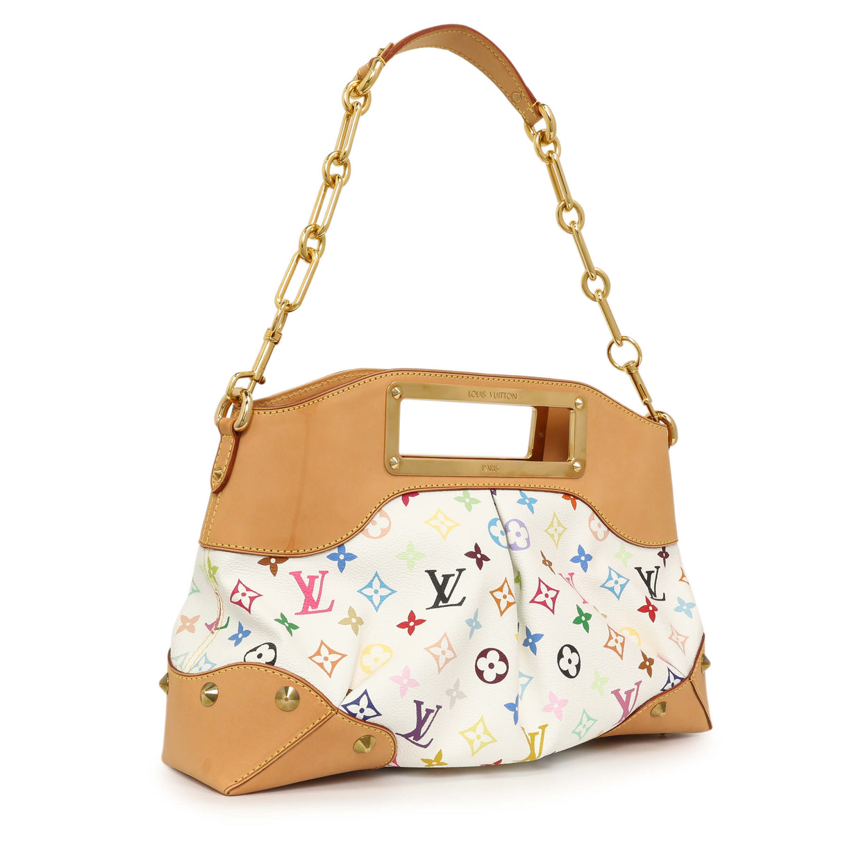 Louis Vuitton White Multicolor Judy MM Handbags Louis Vuitton