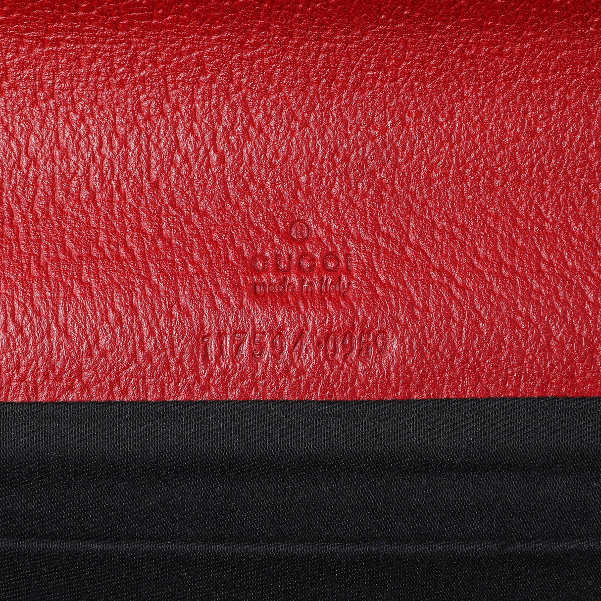 Gucci Navy GG Canvas Bamboo Bar Clutch