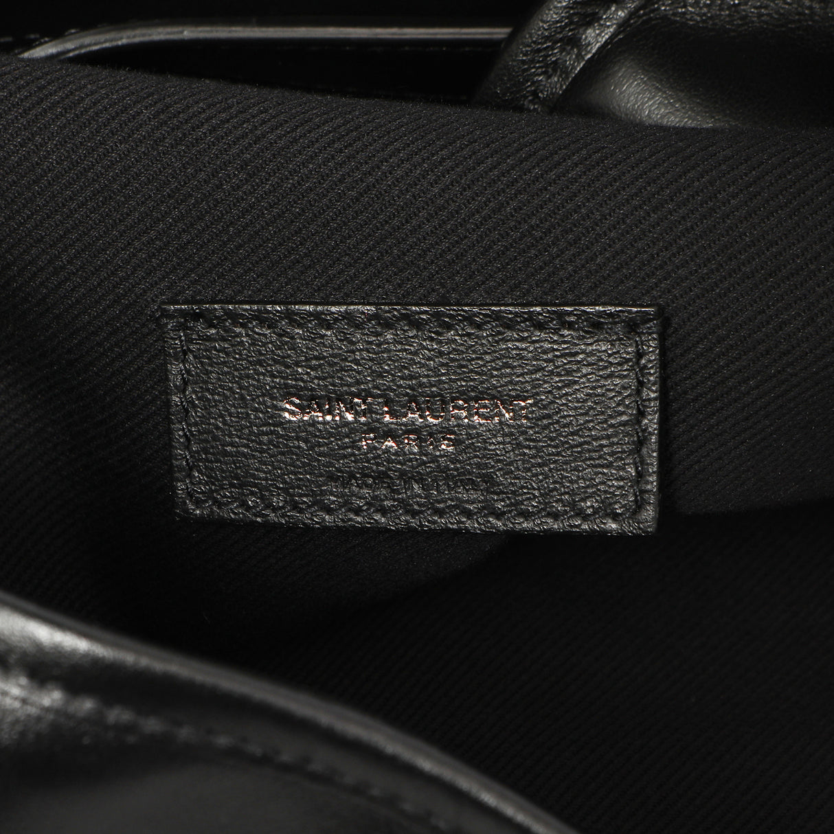 Saint Laurent Black Calfskin Debossed Teddy Shopping Bag Handbags Saint Laurent