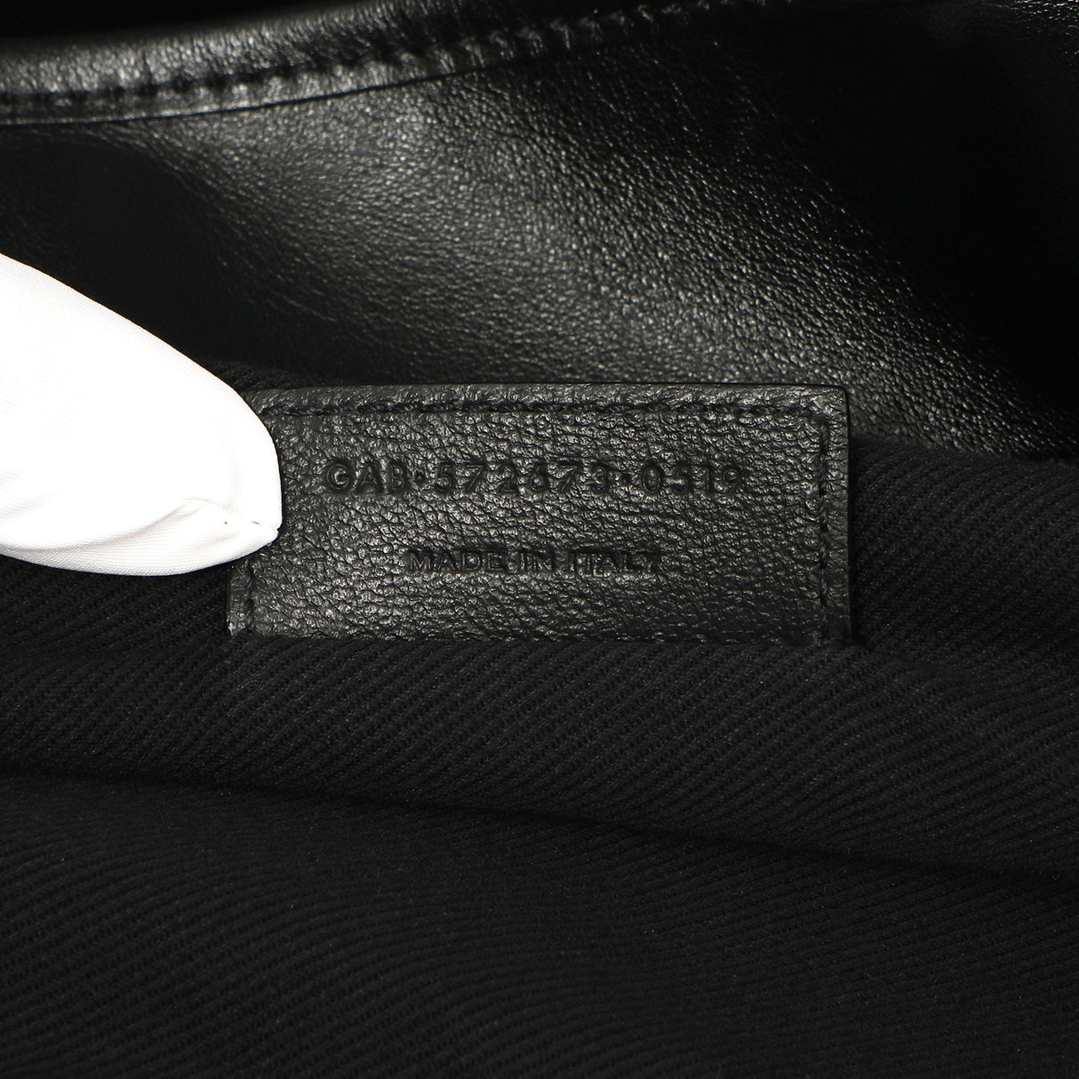 Saint Laurent Black Calfskin Debossed Teddy Shopping Bag Handbags Saint Laurent