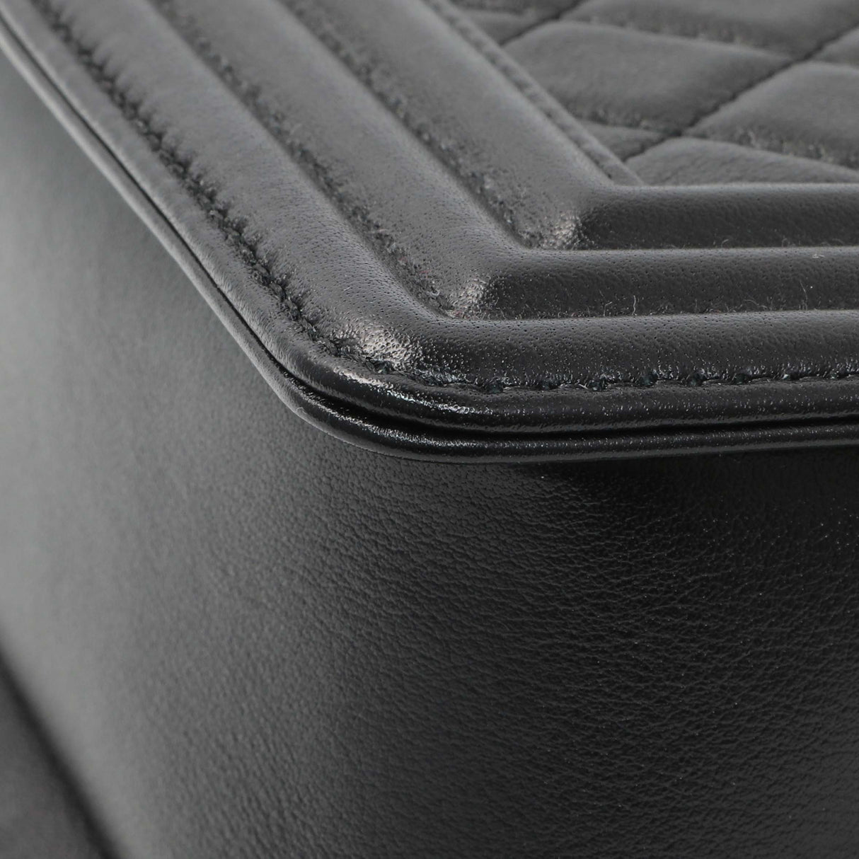 Chanel Black Quilted Lambskin Small Boy Bag Handbags Chanel