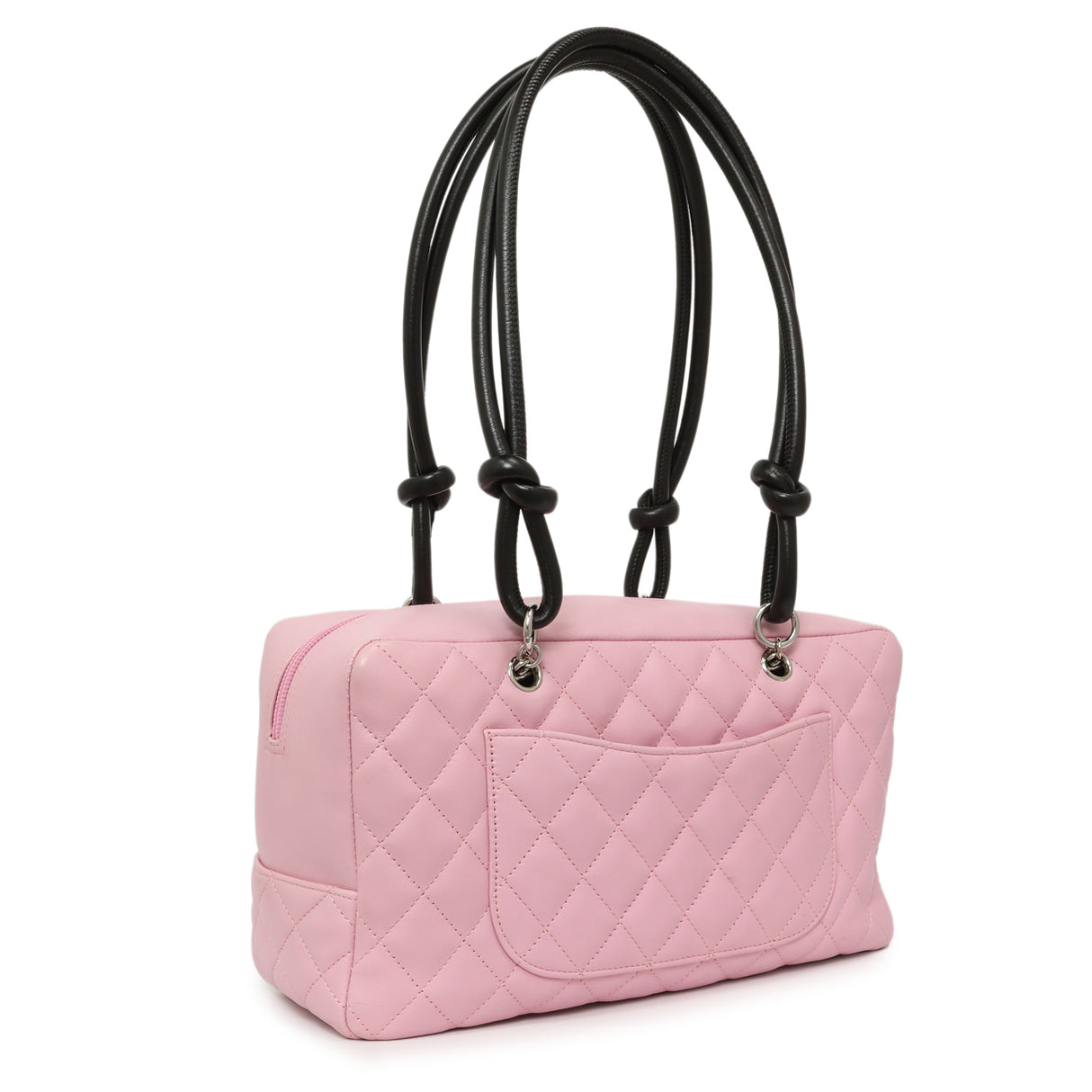 Chanel Pink Quilted Calfskin Large Cambon Bowler Handbags Chanel