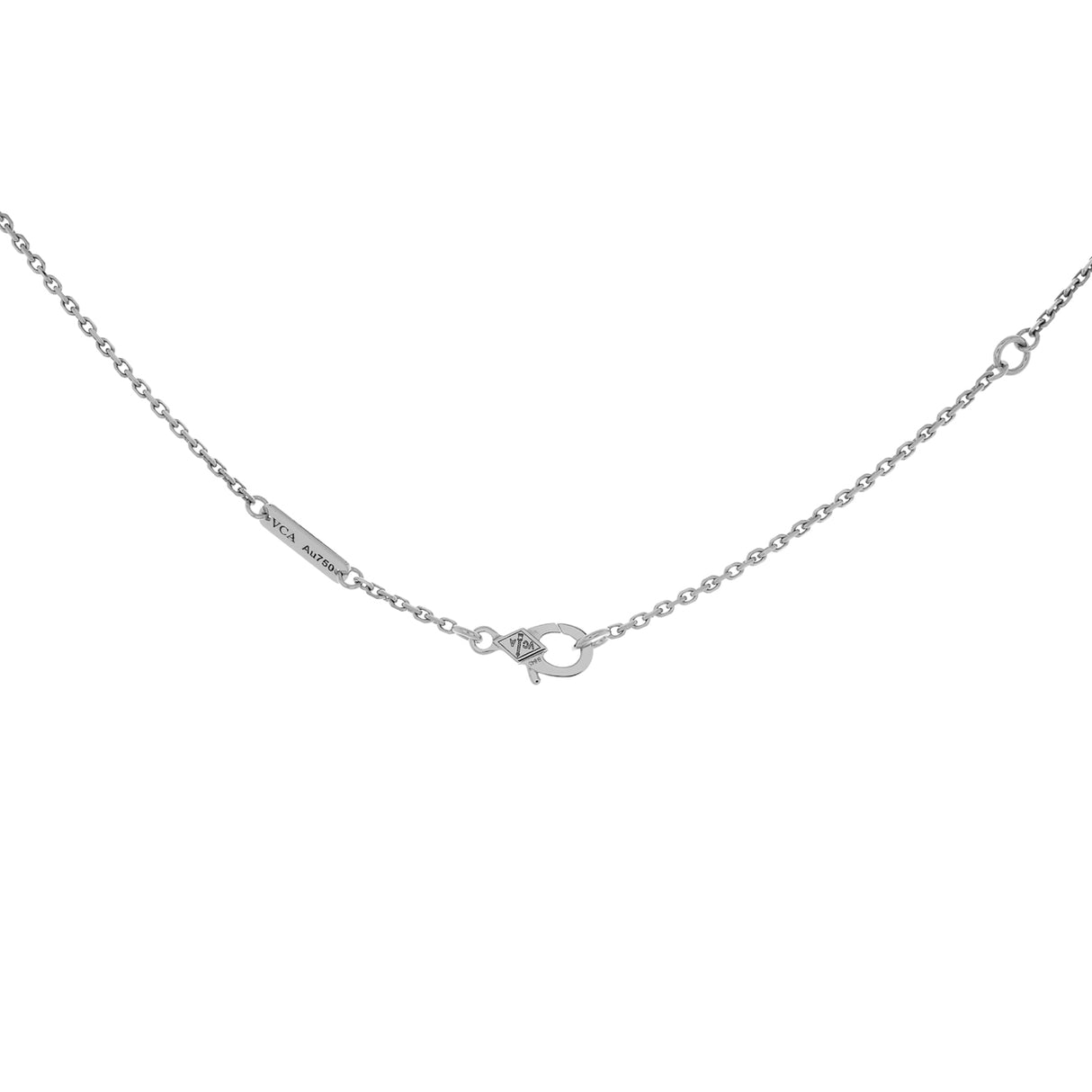 Van Cleef & Arpels 18K White Gold Turquoise Perlée Couleurs Pendant Designer Jewellery Van Cleef and Arpels