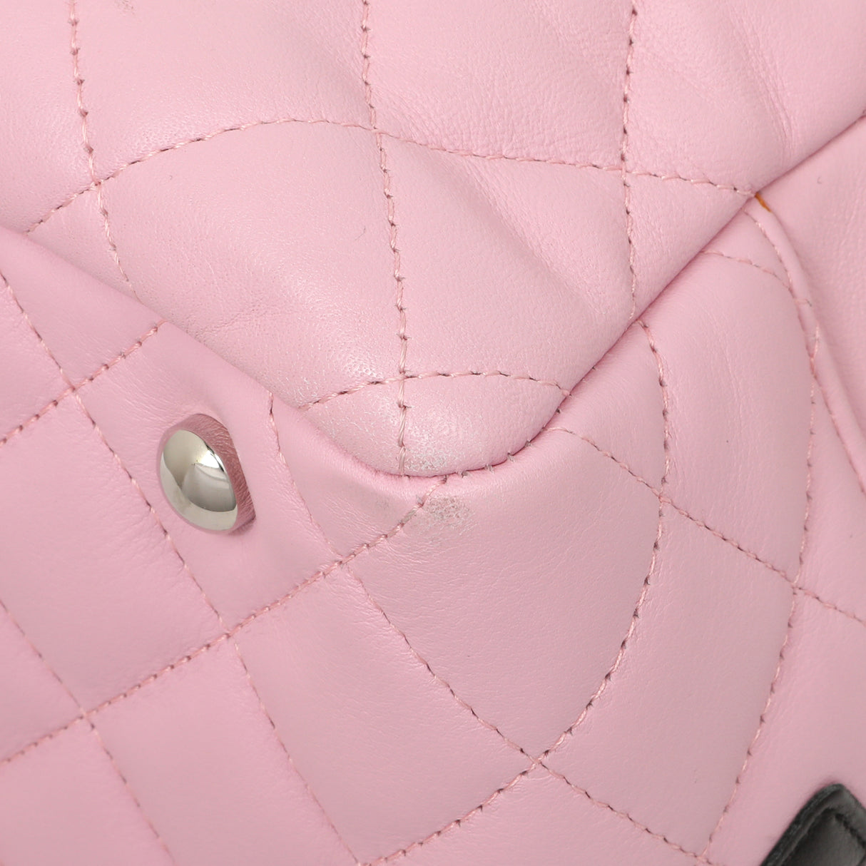 Chanel Pink Quilted Calfskin Large Cambon Bowler Handbags Chanel