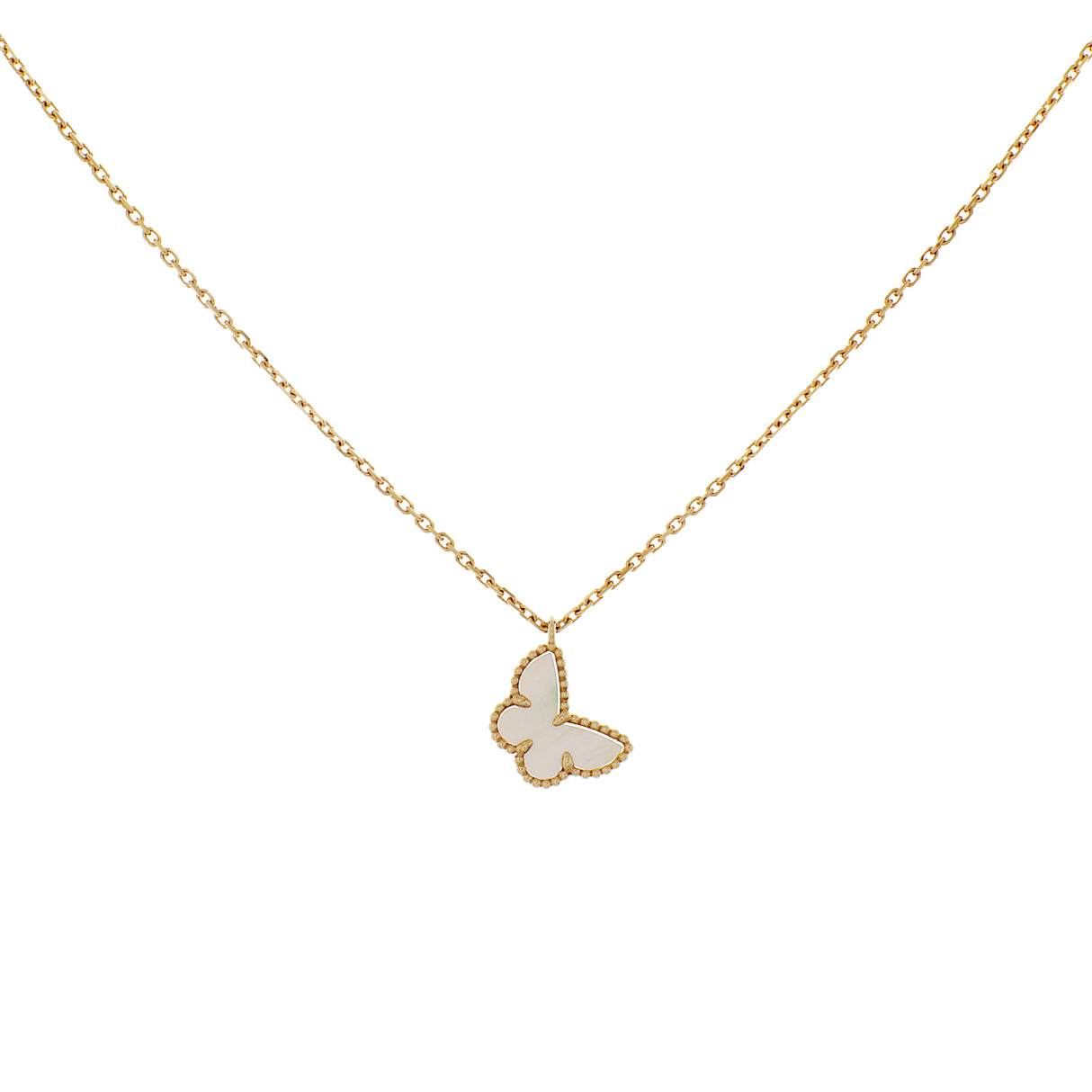 Van Cleef & Arpels 18K Yellow Gold Sweet Butterflies Pendant Designer Jewellery Van Cleef and Arpels