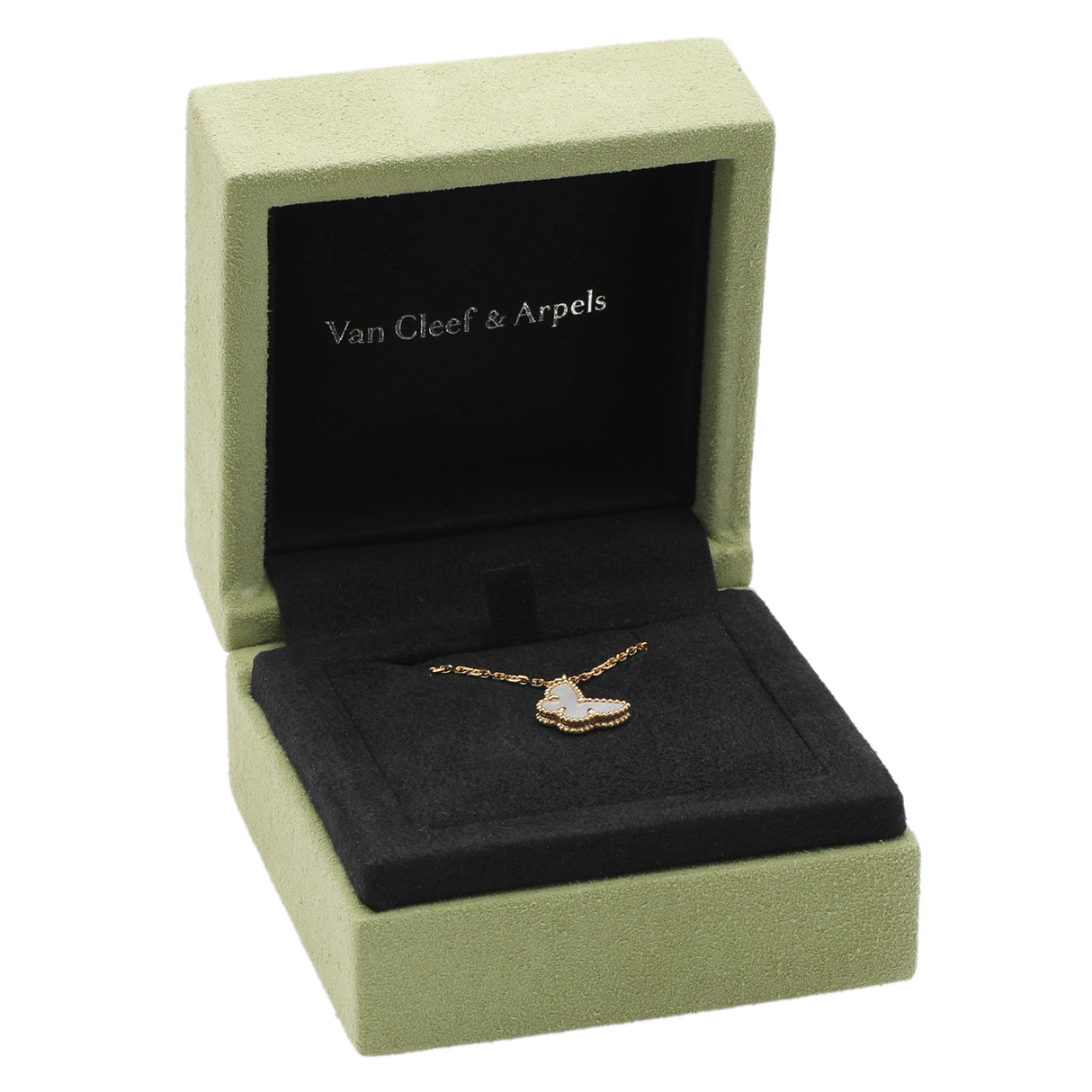 Van Cleef & Arpels 18K Yellow Gold Sweet Butterflies Pendant Designer Jewellery Van Cleef and Arpels