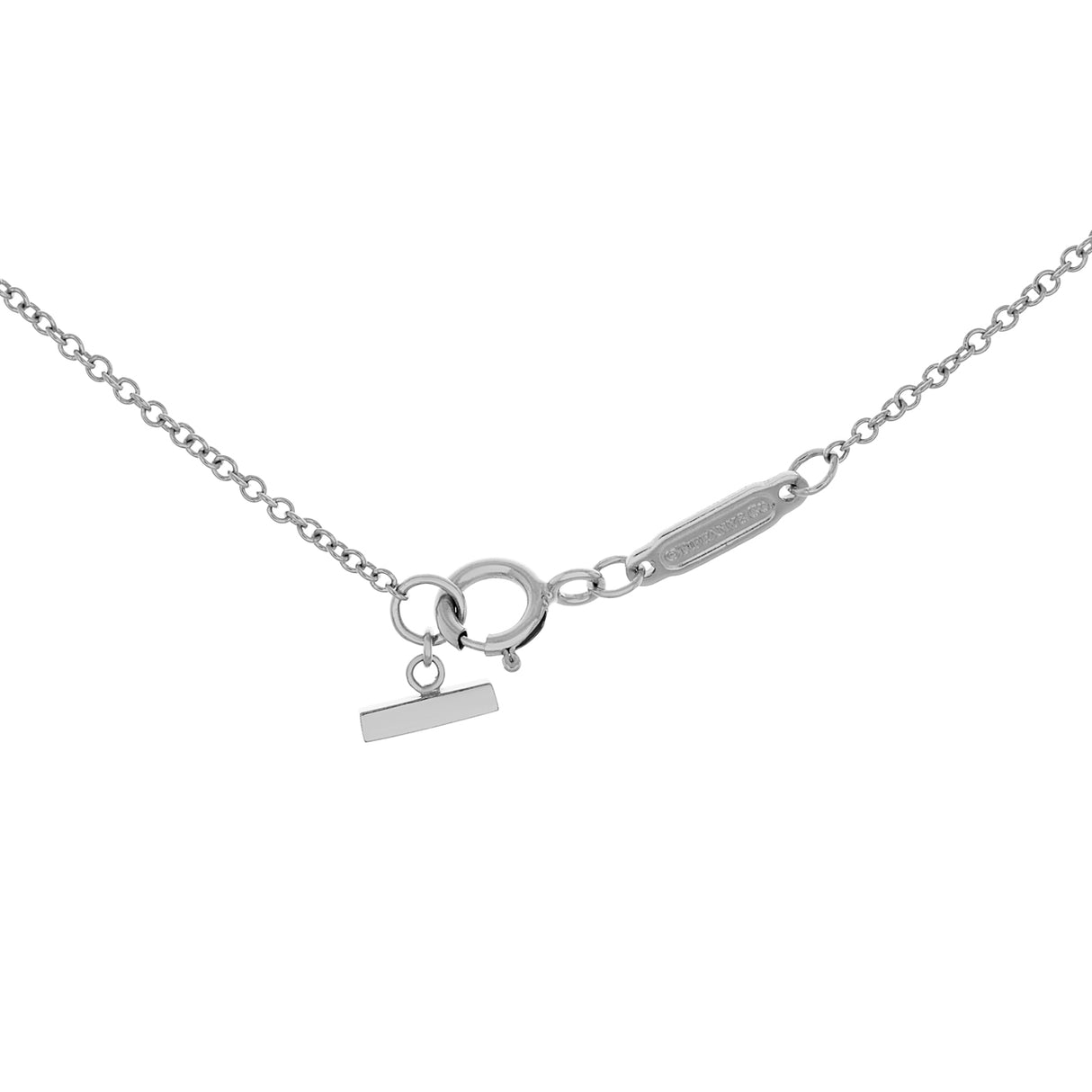 Tiffany & Co. 18K White Gold Small T Smile Pendant Designer Jewellery Tiffany and Co