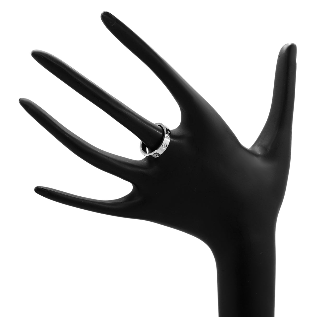 Cartier 18K White Gold Diamond Love Wedding Band Designer Jewellery Cartier