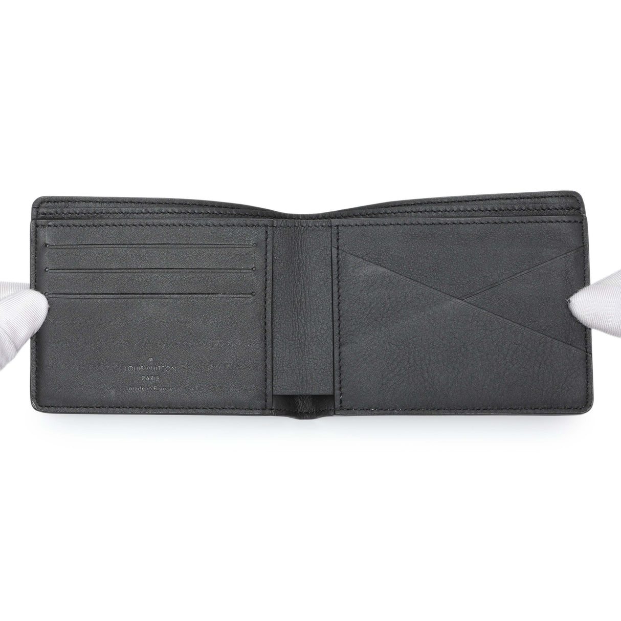 Louis Vuitton Calfskin Monogram Shadow Multiple Wallet Black Accessories Louis Vuitton