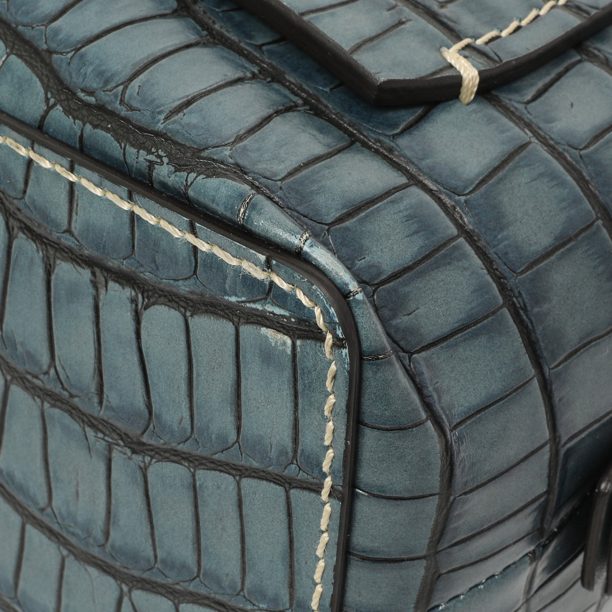 Chloe Blue Crocodile Embossed Small Daria Handbags Chloe