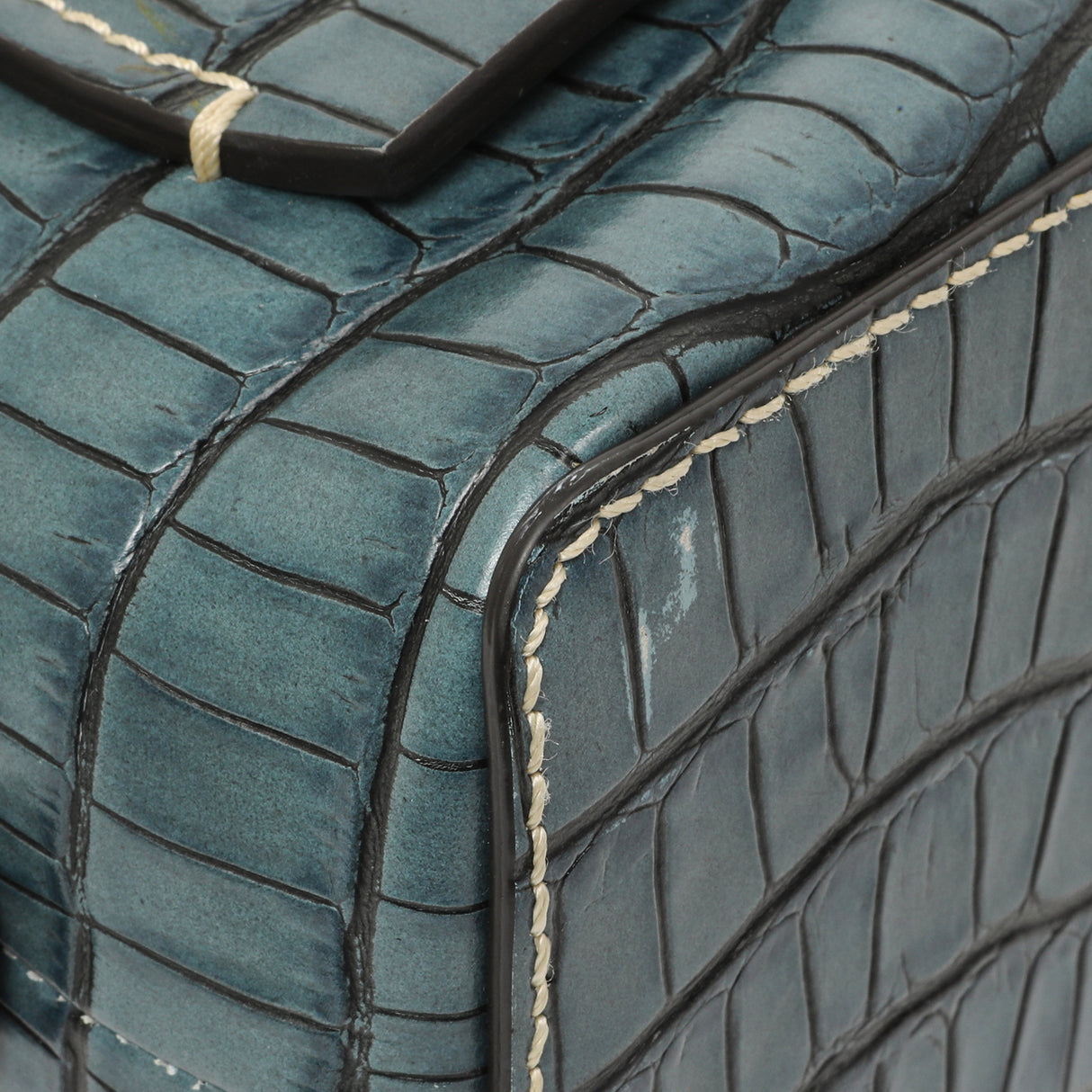 Chloe Blue Crocodile Embossed Small Daria Handbags Chloe